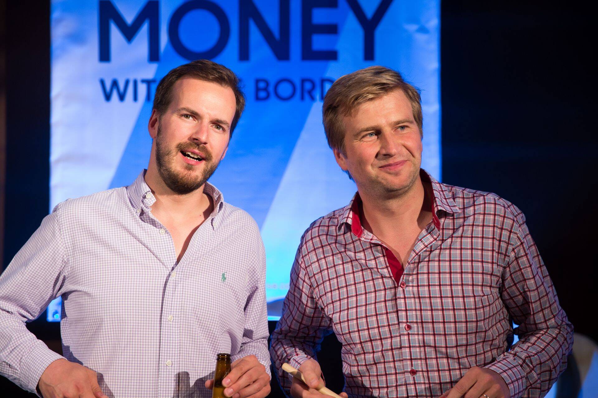Transferwise asutajad Taavet Hinrikus (vasakul) ja Kristo Käärmann (paremal).