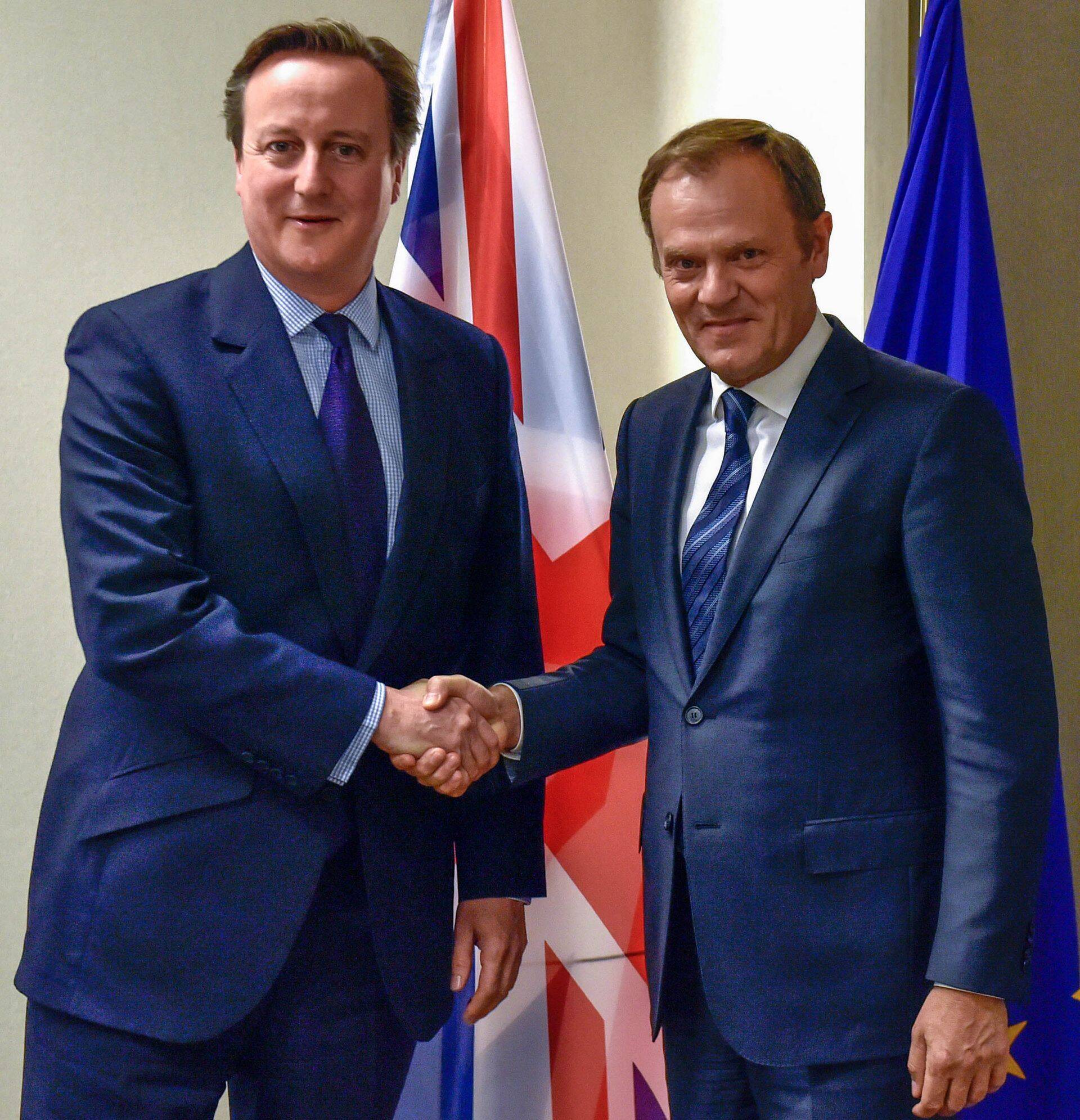 David Cameron (vasakul) ja Donald Tusk