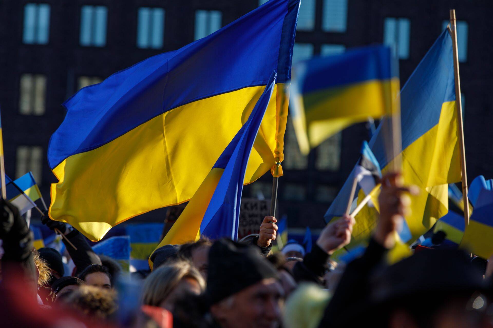 Vabaduse väljakul korraldatud meeleavaldus Ukraina rahva toetamiseks.