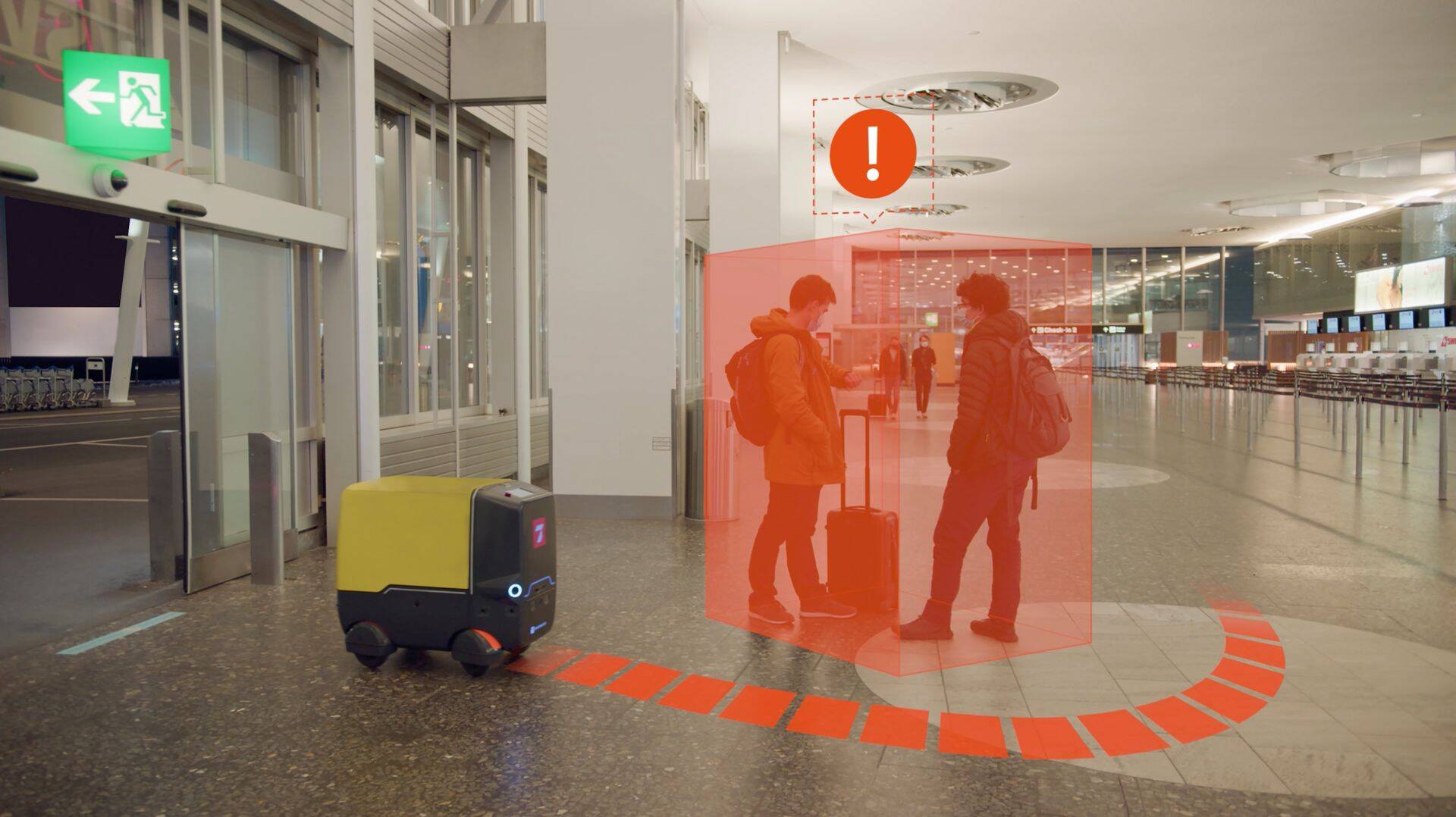 Robot oskab inimeste vahel liikuda.