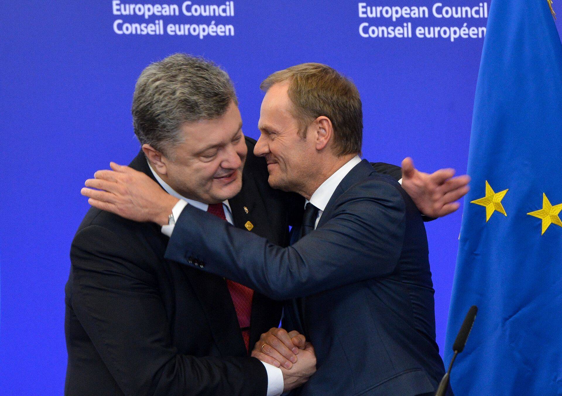 Ukraina president Petro Porošenko ja Ülemkogu president Donald Tusk