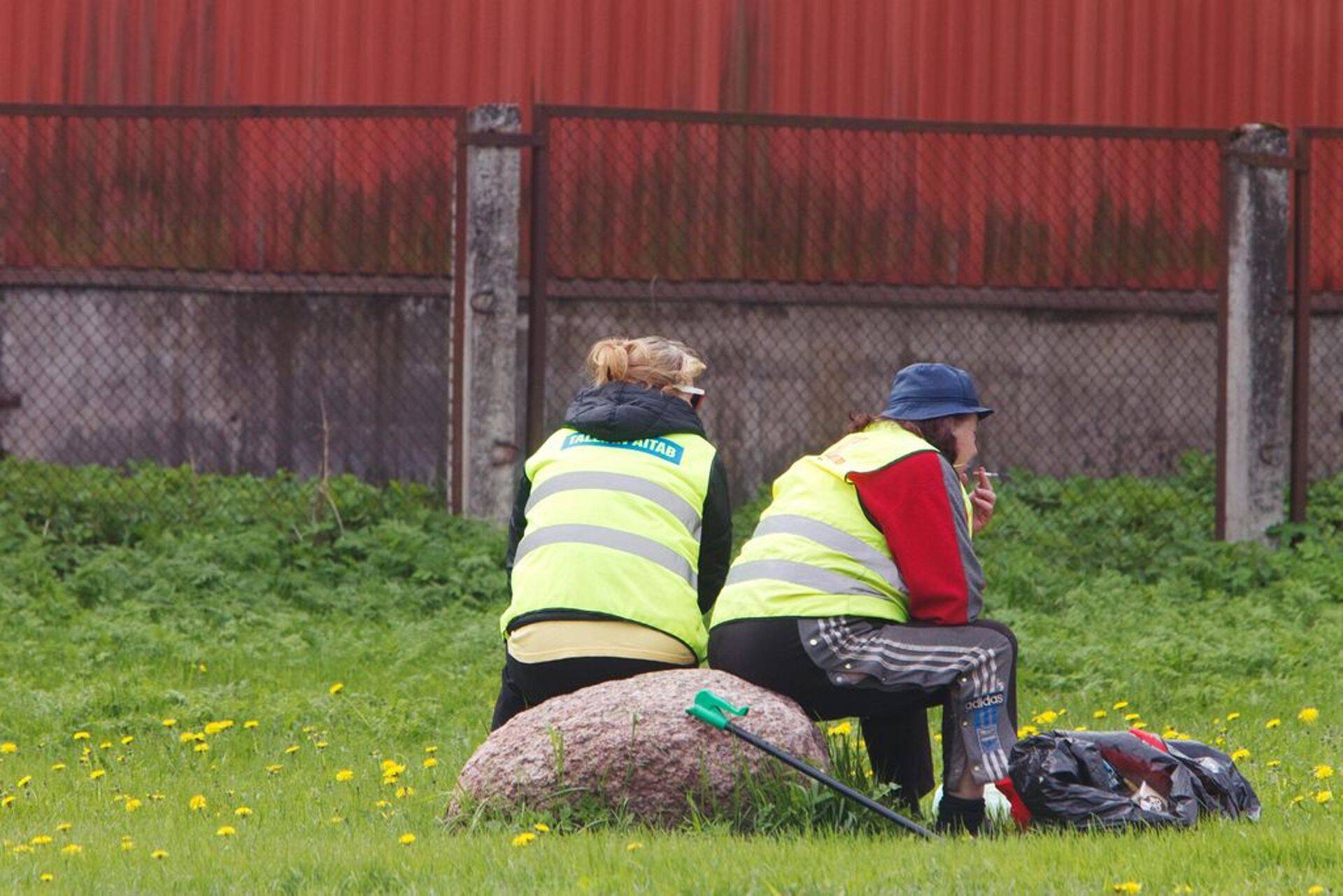 Töötud ajutise tööjõuna haljastustöödel.