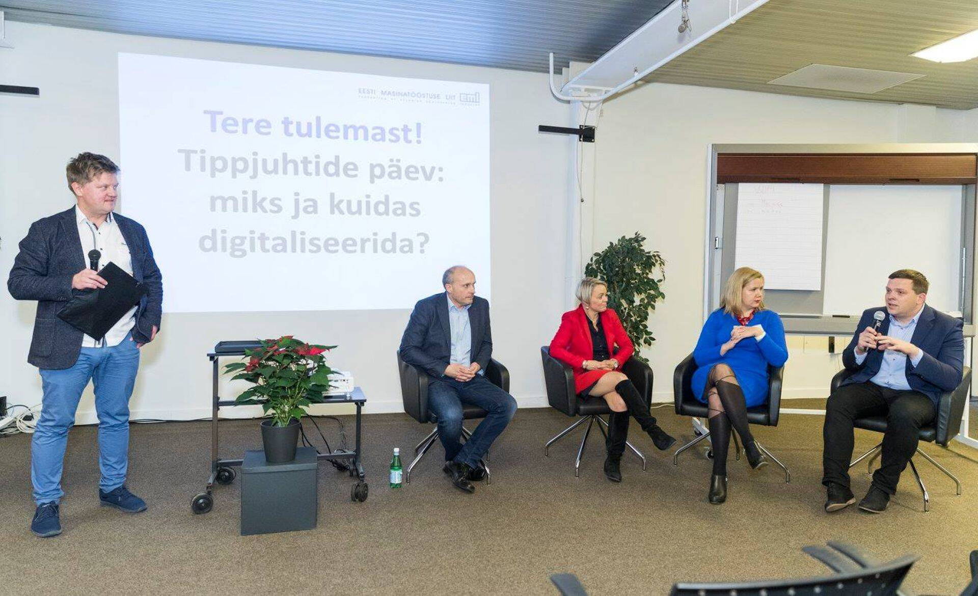 Vasakult paremale: Reedel Instrutec 2017 tööstusmessil peetud arutelus võtsid moderaator Meelis Mandeli kõrval veel sõna