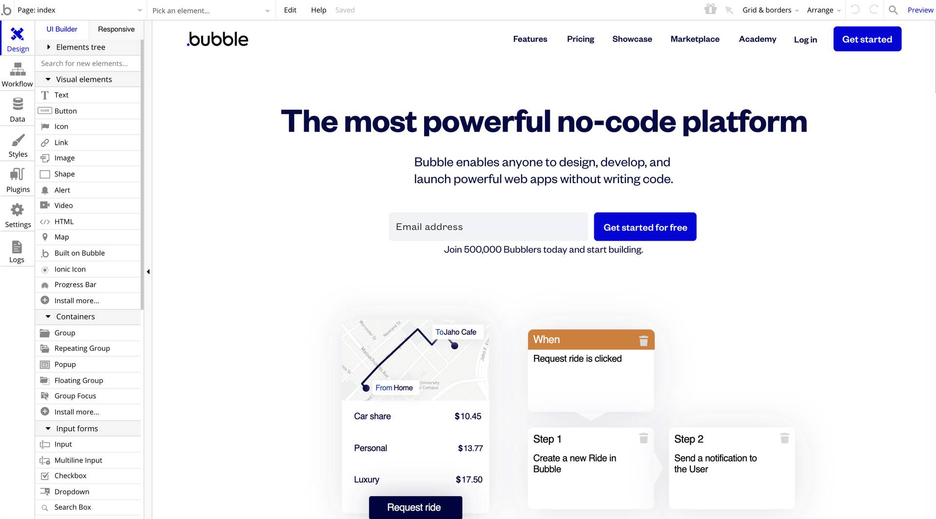 Bubble.io tarkvara saab arendada ka agiilsel meetodil, kuid algtaseme jaoks on nn koskmudel mõistlikum.