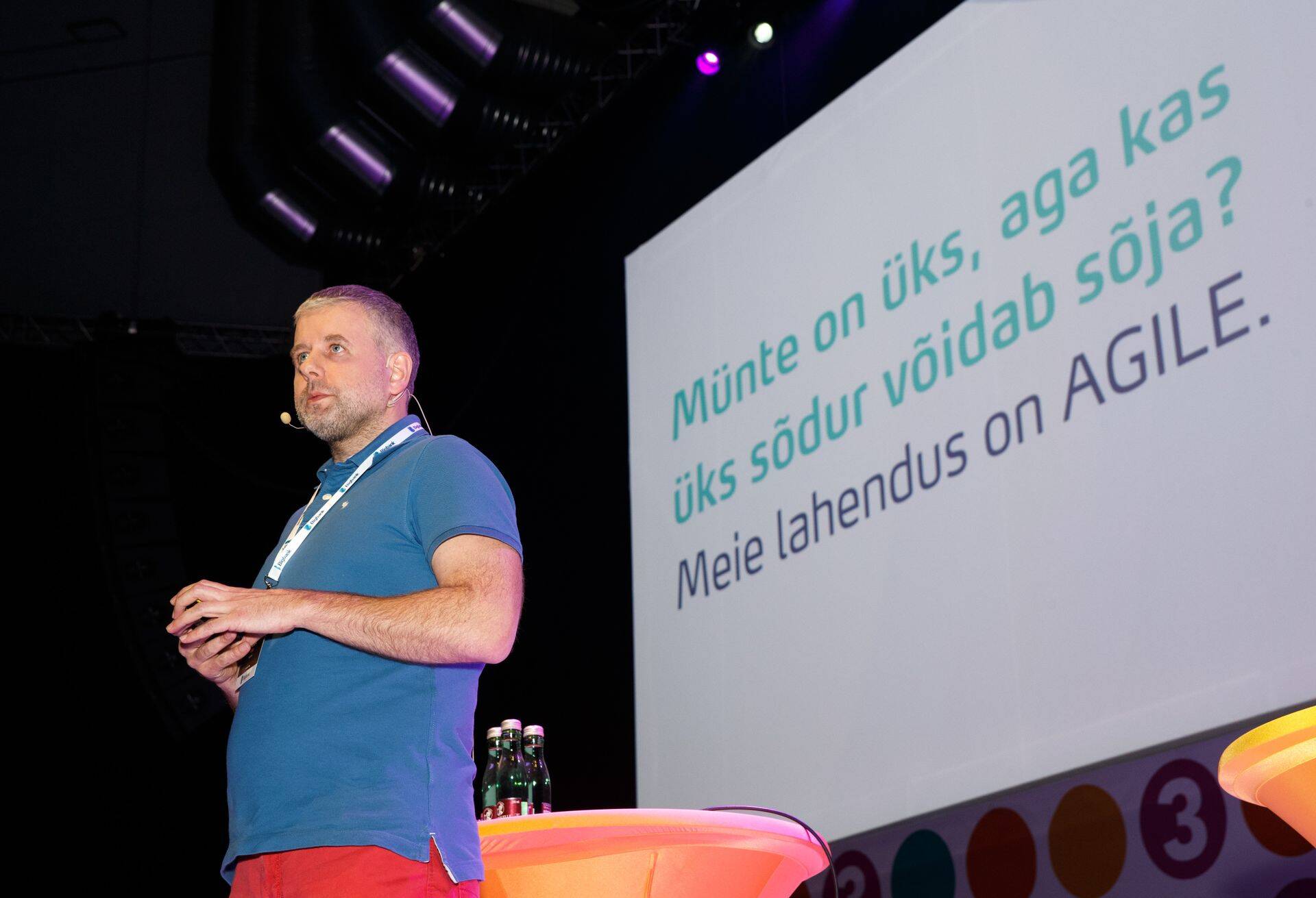 Innovatsioonikeskuse juhiks saav Agur Jõgi esinemas neli aastata tagasi turunduskonverentsil Password 2016 Saku Suurhallis, siis Bigbanki juhatuse liikme ja tehnoloogiajuhina.