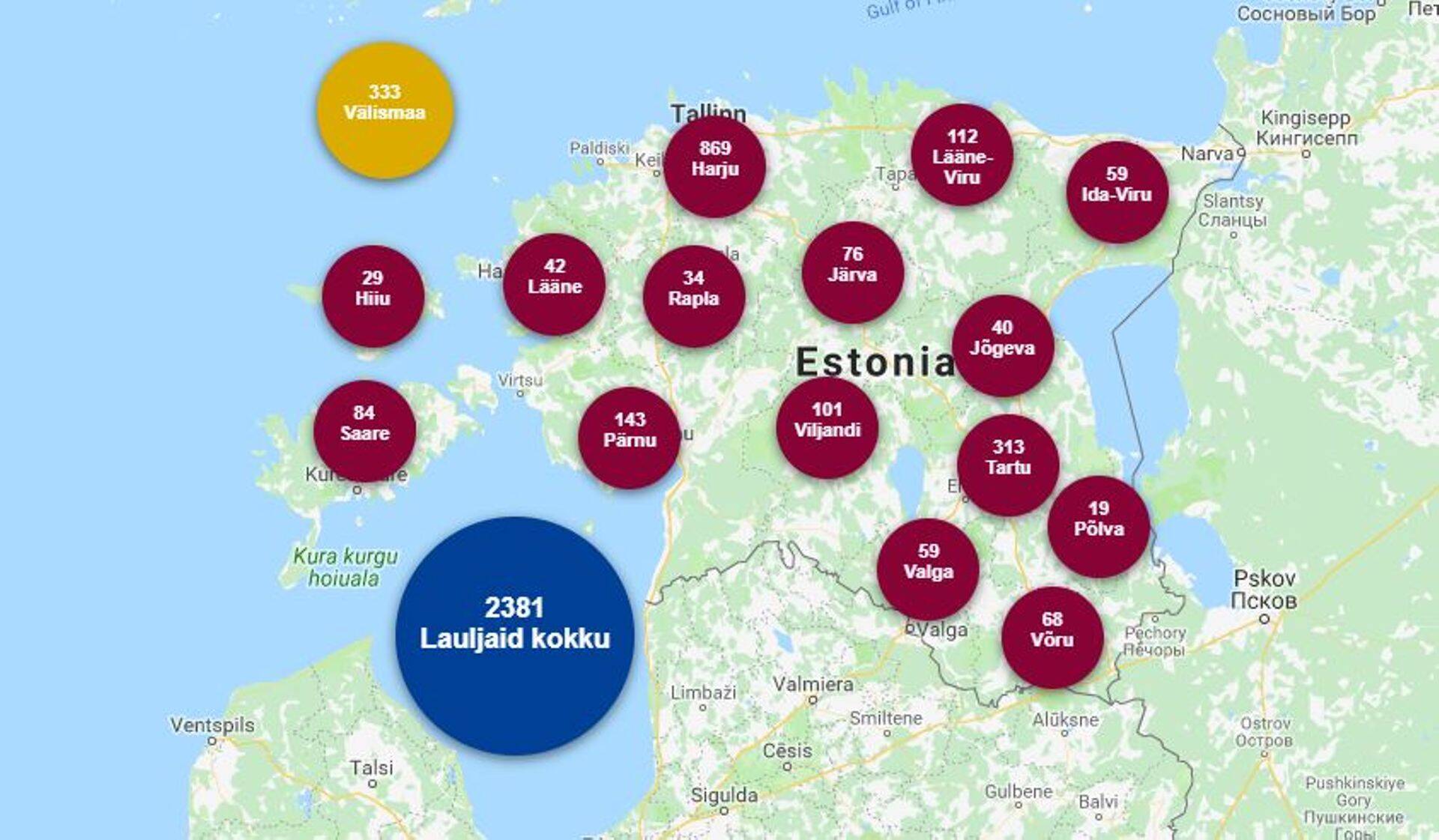 Lisaks lauluväljakul olijaile on üheslaulmiseks end juba registreerinud 2700 lauljat.