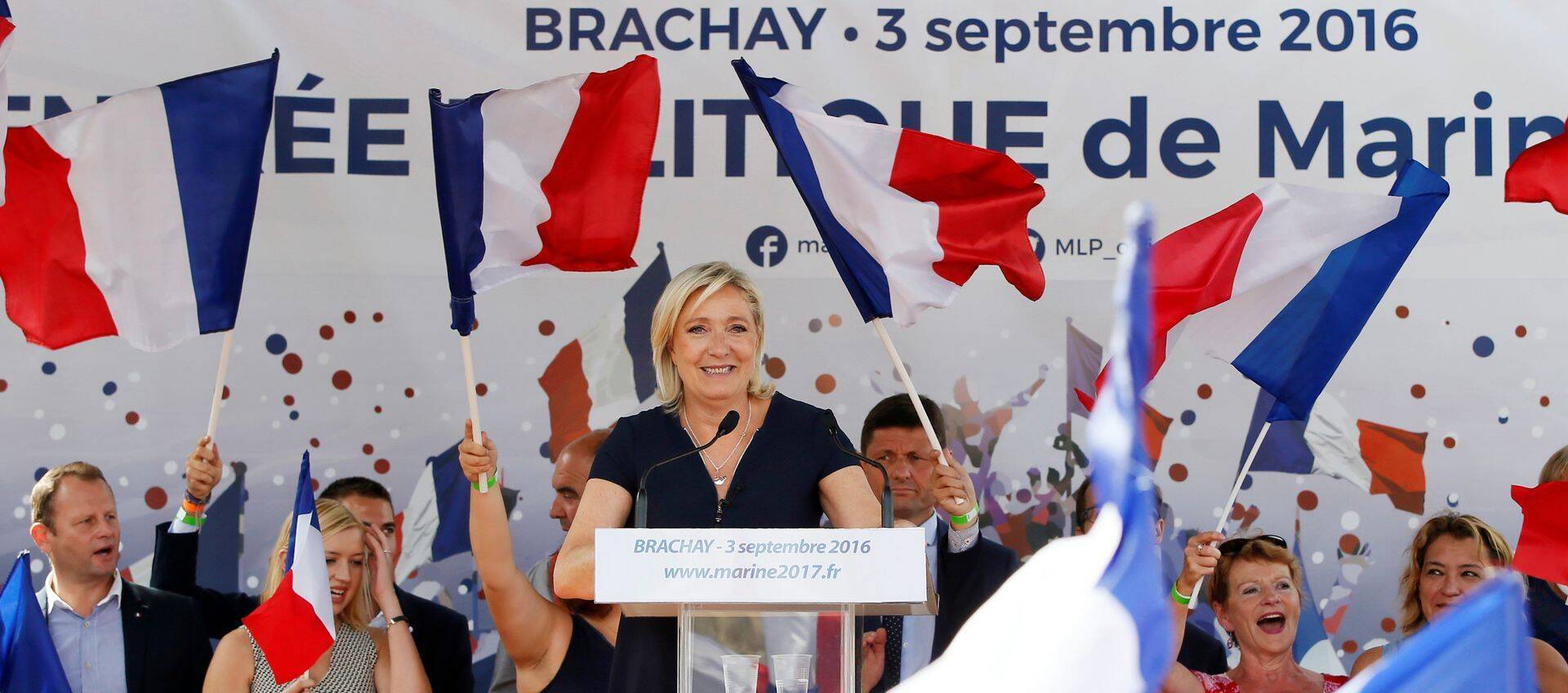 Marine Le Pen kampaaniaüritusel