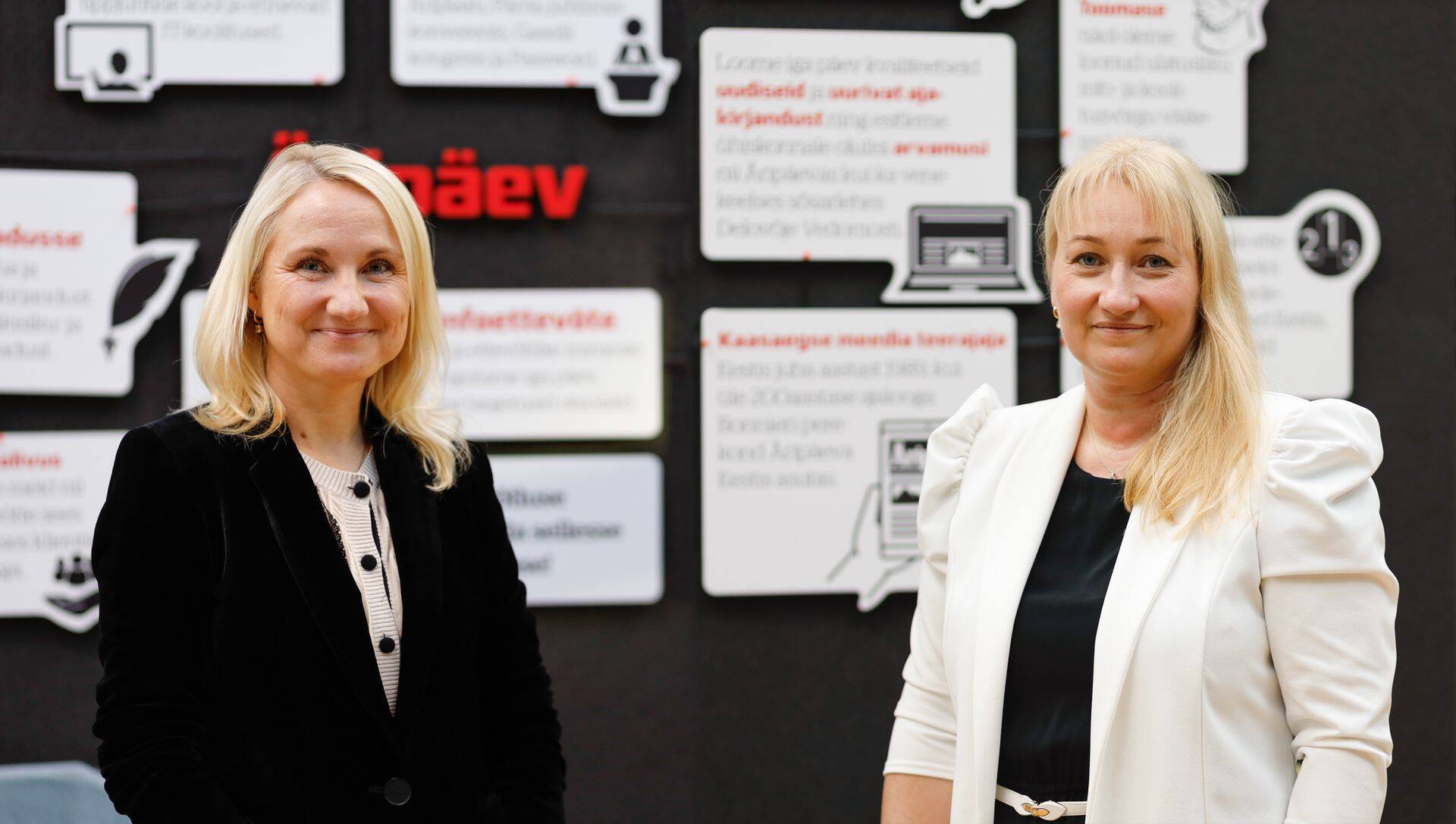 Vasakul ABB Baltikumi tööandja brändi ja värbamisjuht Gerda Markus, paremal töötukassa strateegiajuht Gerli Aas