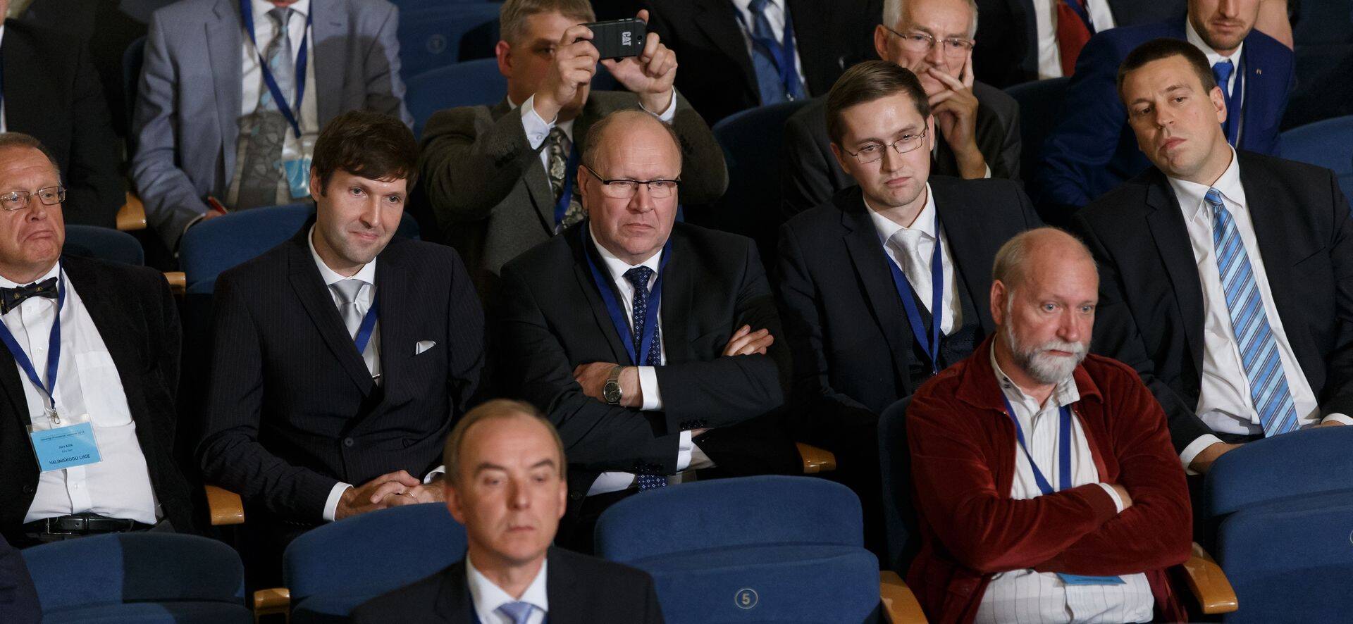 Presidendivalimiste esimene hääletusvoor. Martin Helme, Mart Helme (presidendikandidaat), Jaak Madison, Jüri Ratas.
