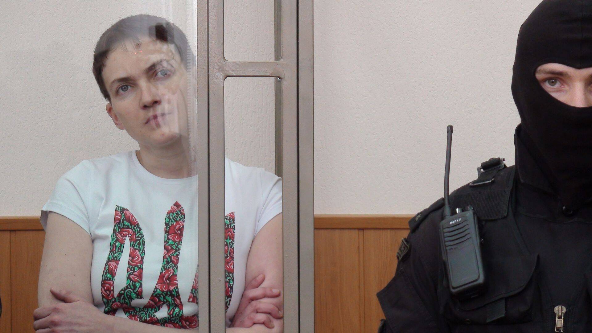 Ukraina piloot ja ülemraada saadik Nadežda Savtšenko Donetski kohtusaalis.