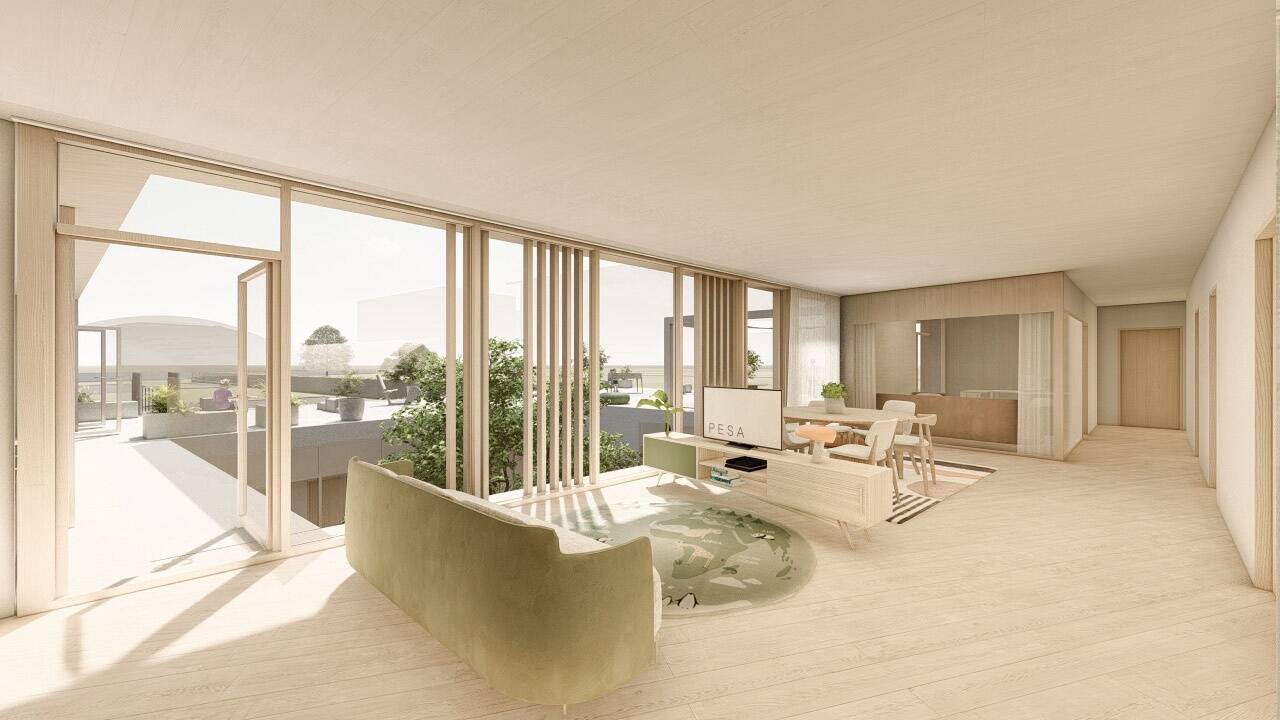 Pesa sisearhitektuuris on kasutatud palju rahustavaid toone ning looduslikke materjale.