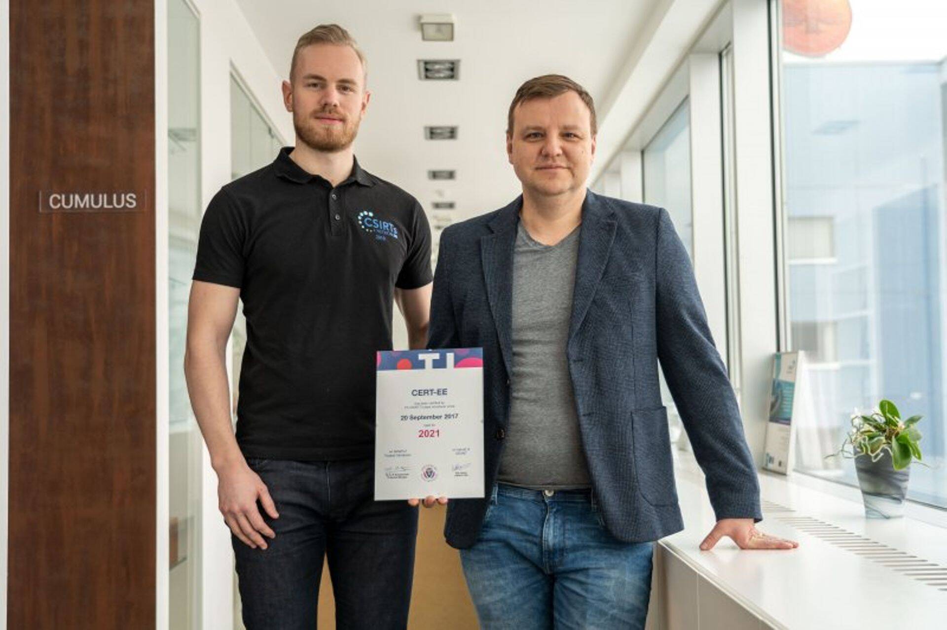 CERT-EE infoturbe ekspert Joosep Sander Juhanson ja juht Tõnu Tammer.