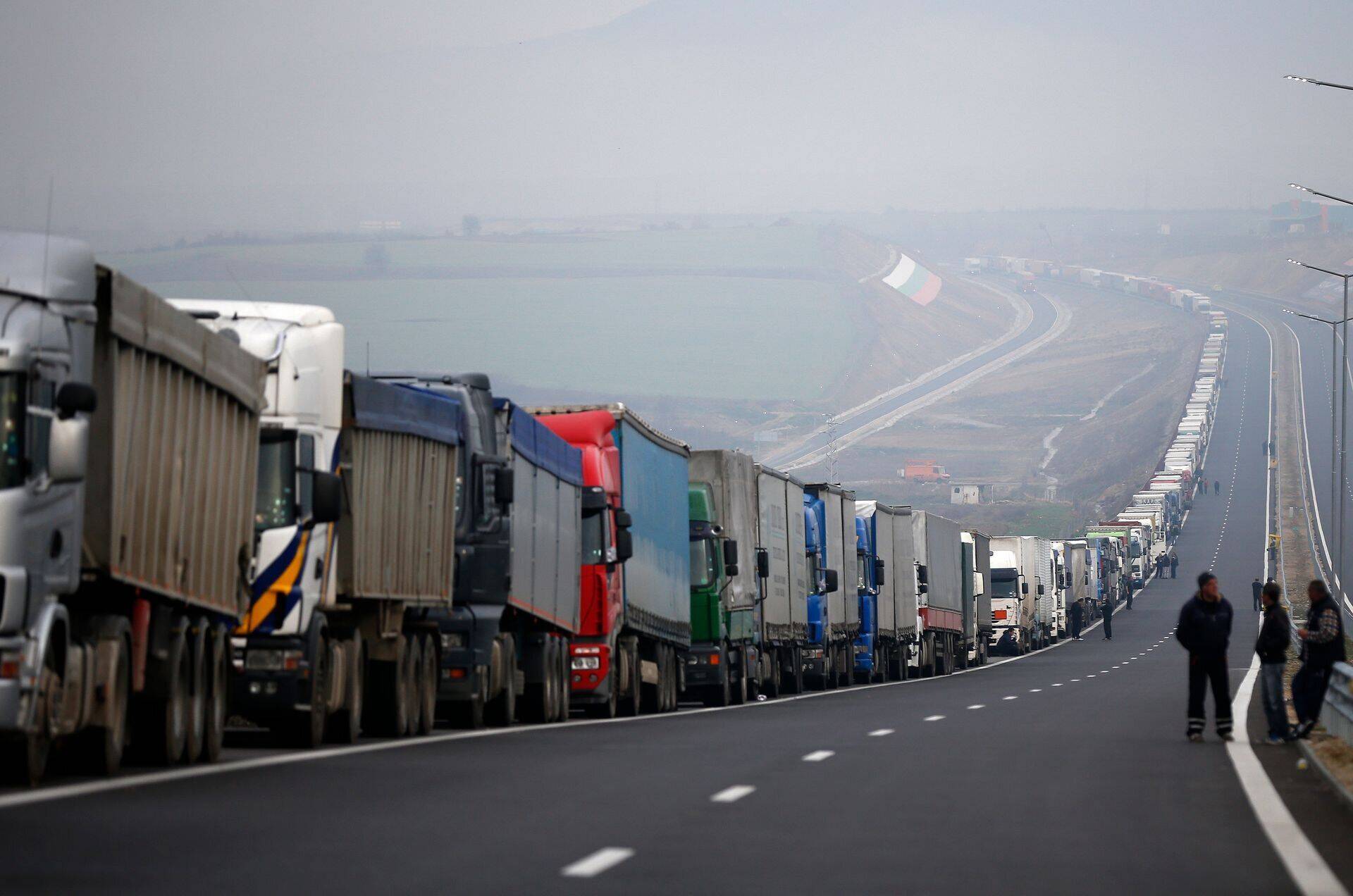 Болгарские грузовики протестуют против изменений