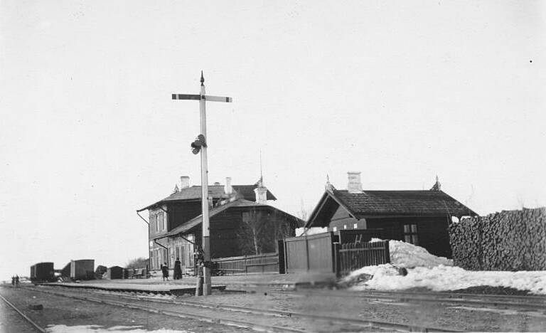 Станция Ракке на железной дороге Таллинн-Тарту. 1891 год.