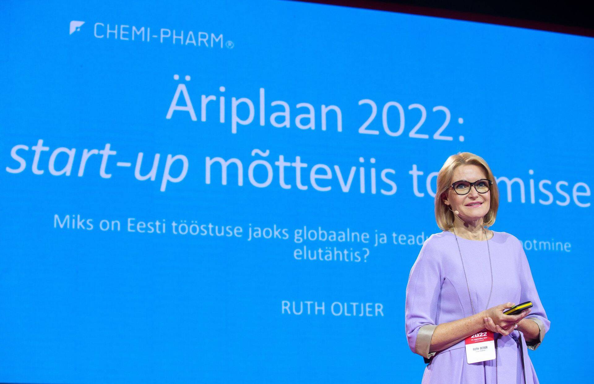 Chemi Pharmi juht Ruth Oltjer konverentsil Äriplaan 2022