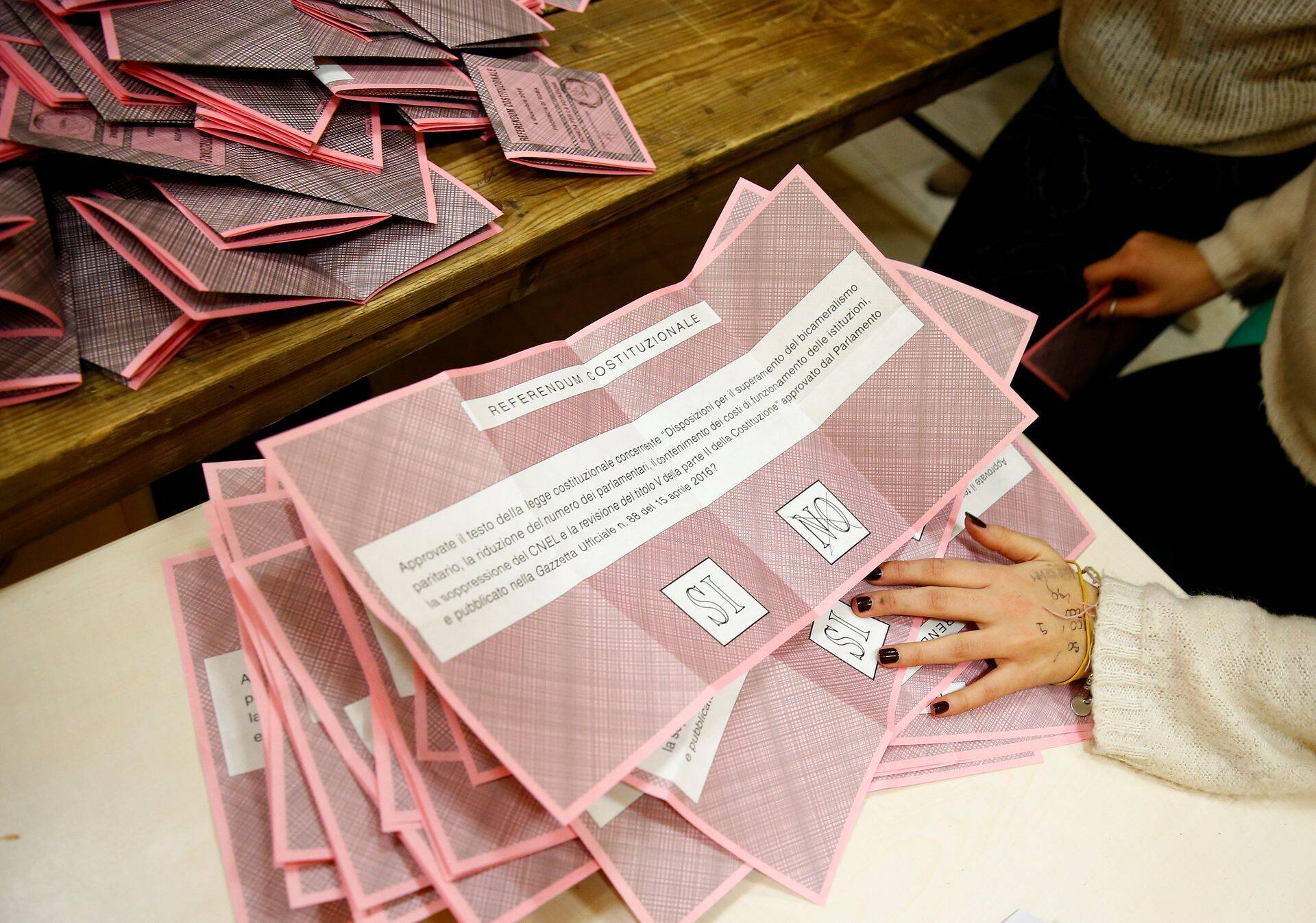 Referendumil antud häälte lugemine Itaalias