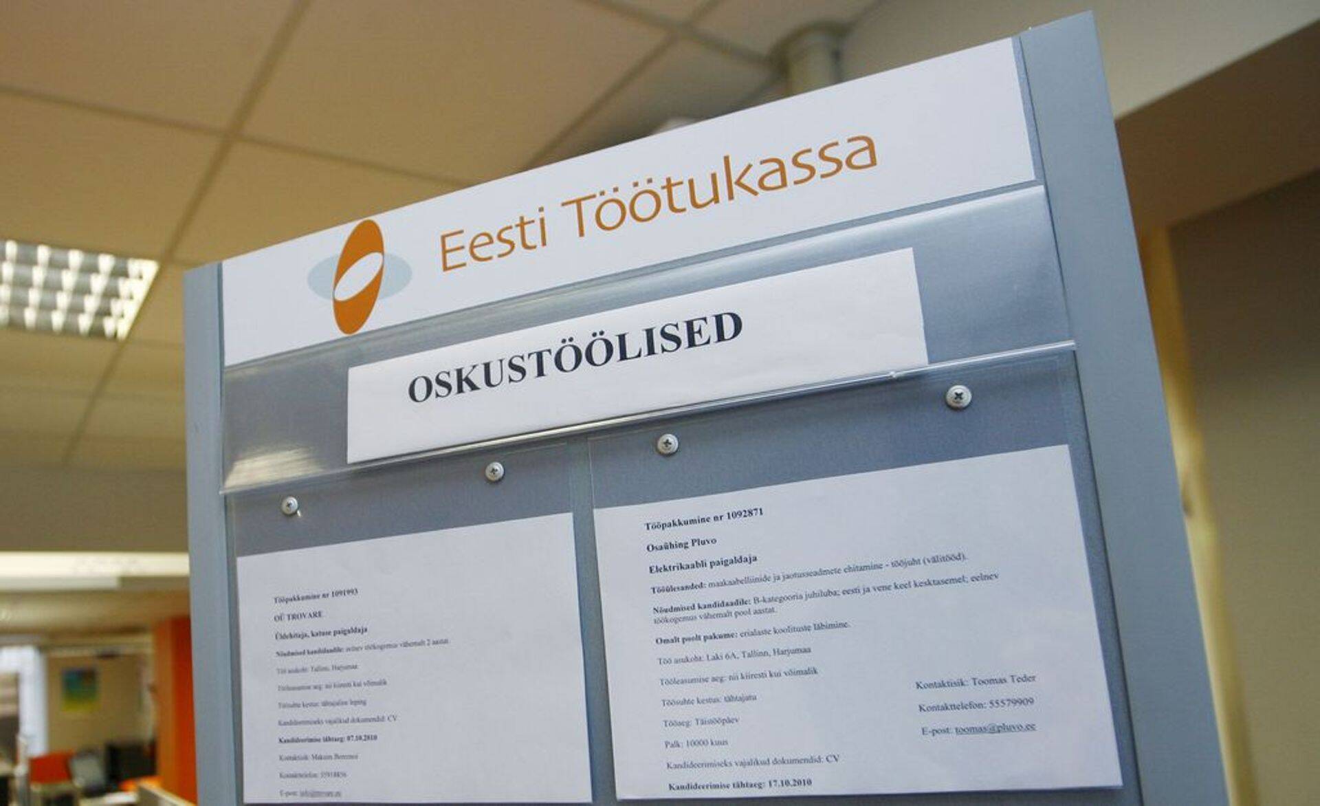 Oskustööliste järele on endiselt nõudlus.
