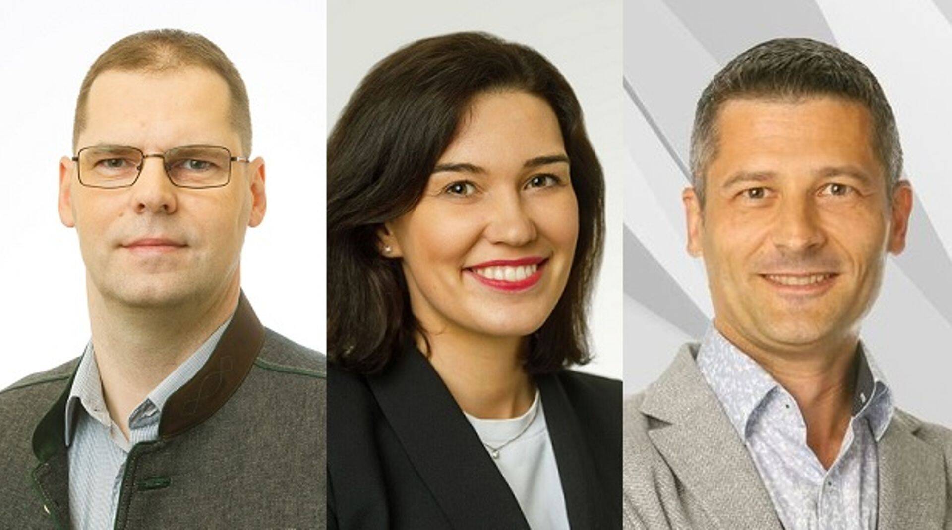 ABB tarneahela eksperdid Heimar Leoste (komplektalajaamade tehase tarneahela juht), Maria Timofejeva (globaalse transpordi spetsialist) ja Henry Arusaar (GBSi tarneahela juht).