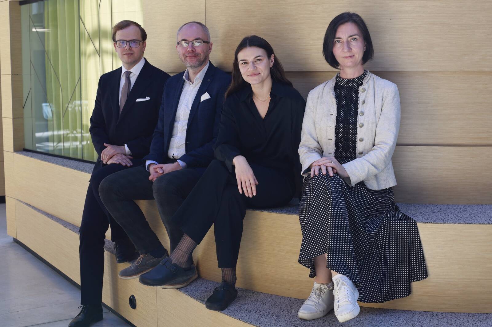 Fotol Verner Silm, Mario Sõrm, Helery Maidlas ja Helen Pahapill.
