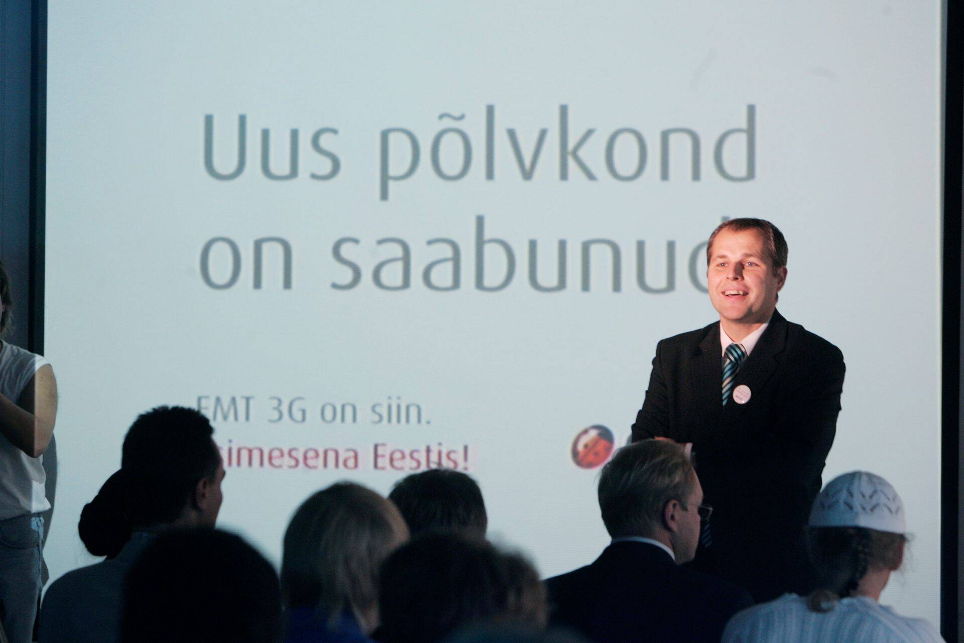 Telia eelkäija EMT kunagine juht Valdo Kalm 3G esitlusel.