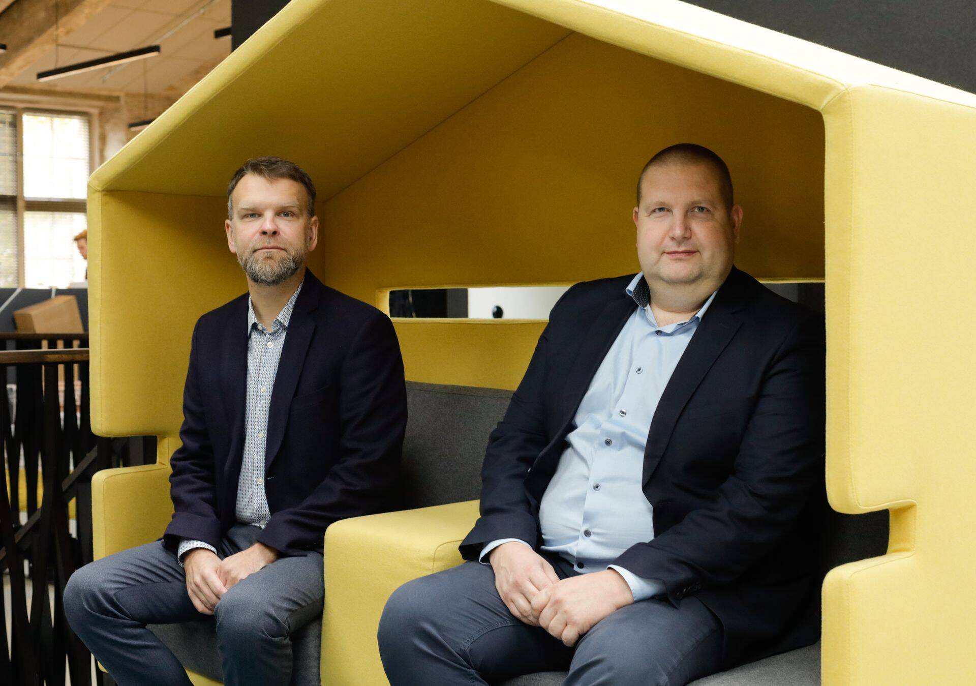 Vasakult Technopolis Ülemiste juhatuse esimees Gert Jostov ning Eesti Liisingühingute Liidu juhatuse liige ja SEB Liising juhatuse esimees Rein Karofeld.