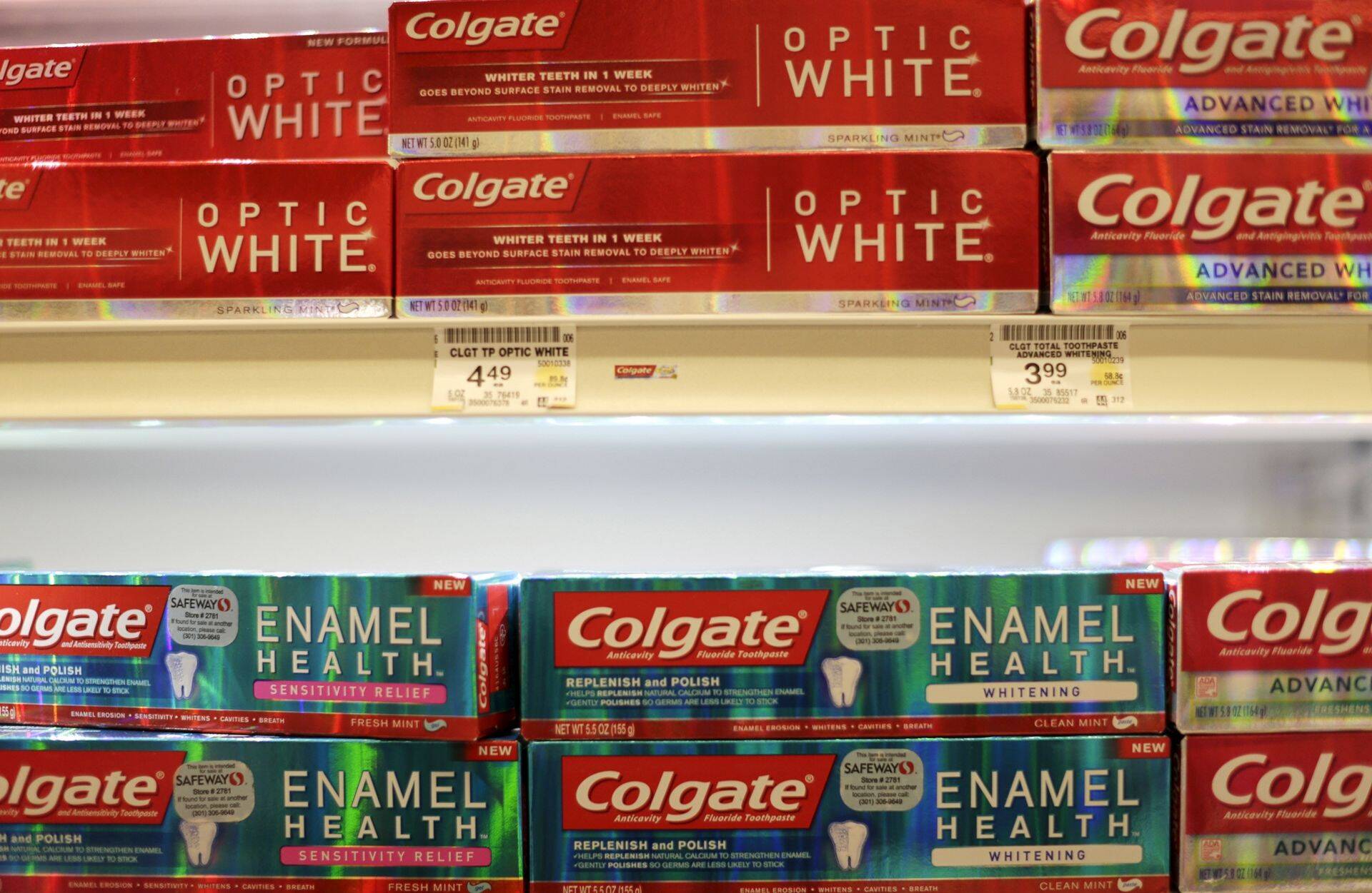 Colgate-Palmolive'i hambapastad USA Safeway poes.