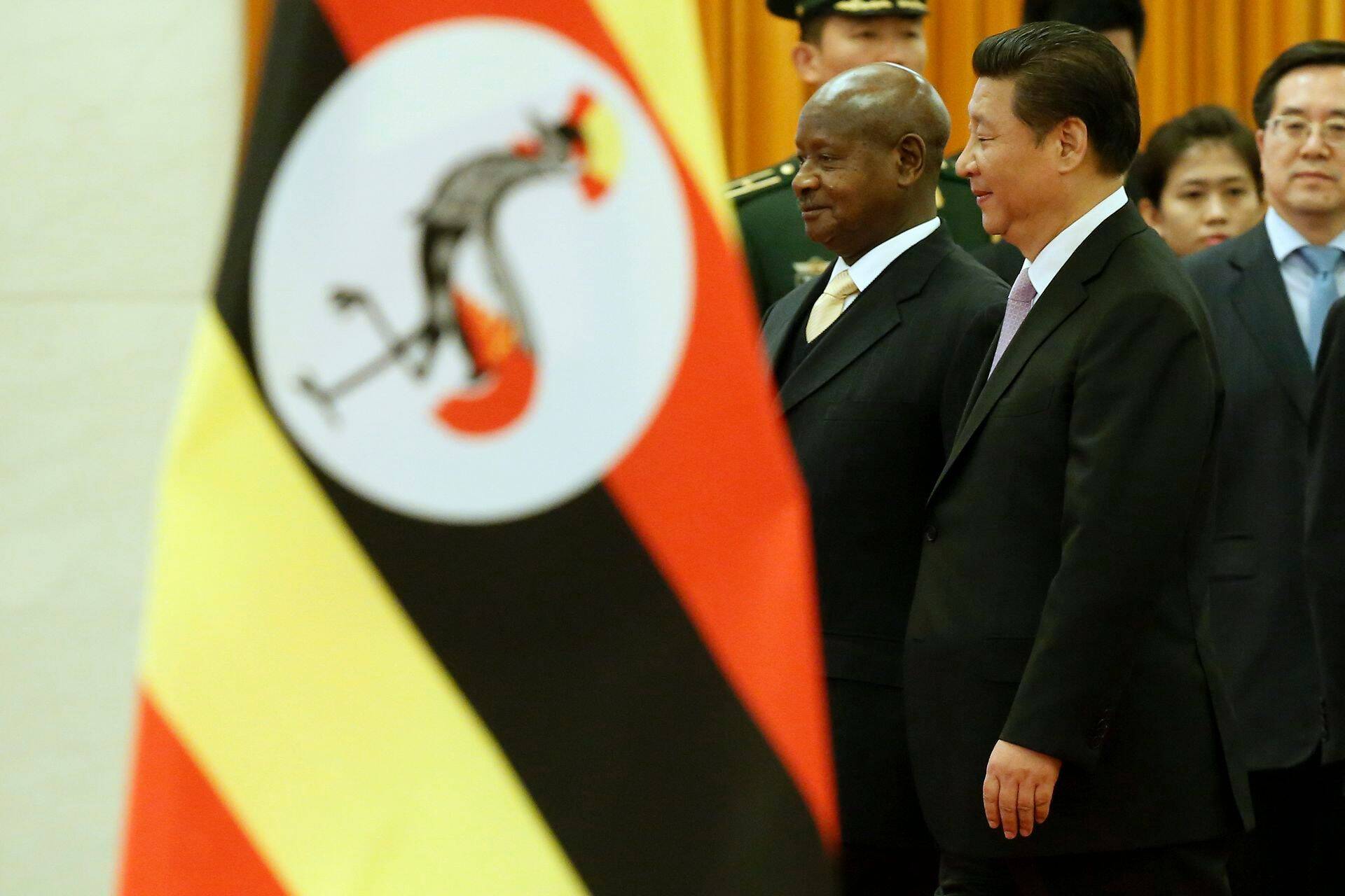Hiina president Xi Jinping (paremal) ja Uganda president Yoweri Kaguta Museveni. (vasakul)