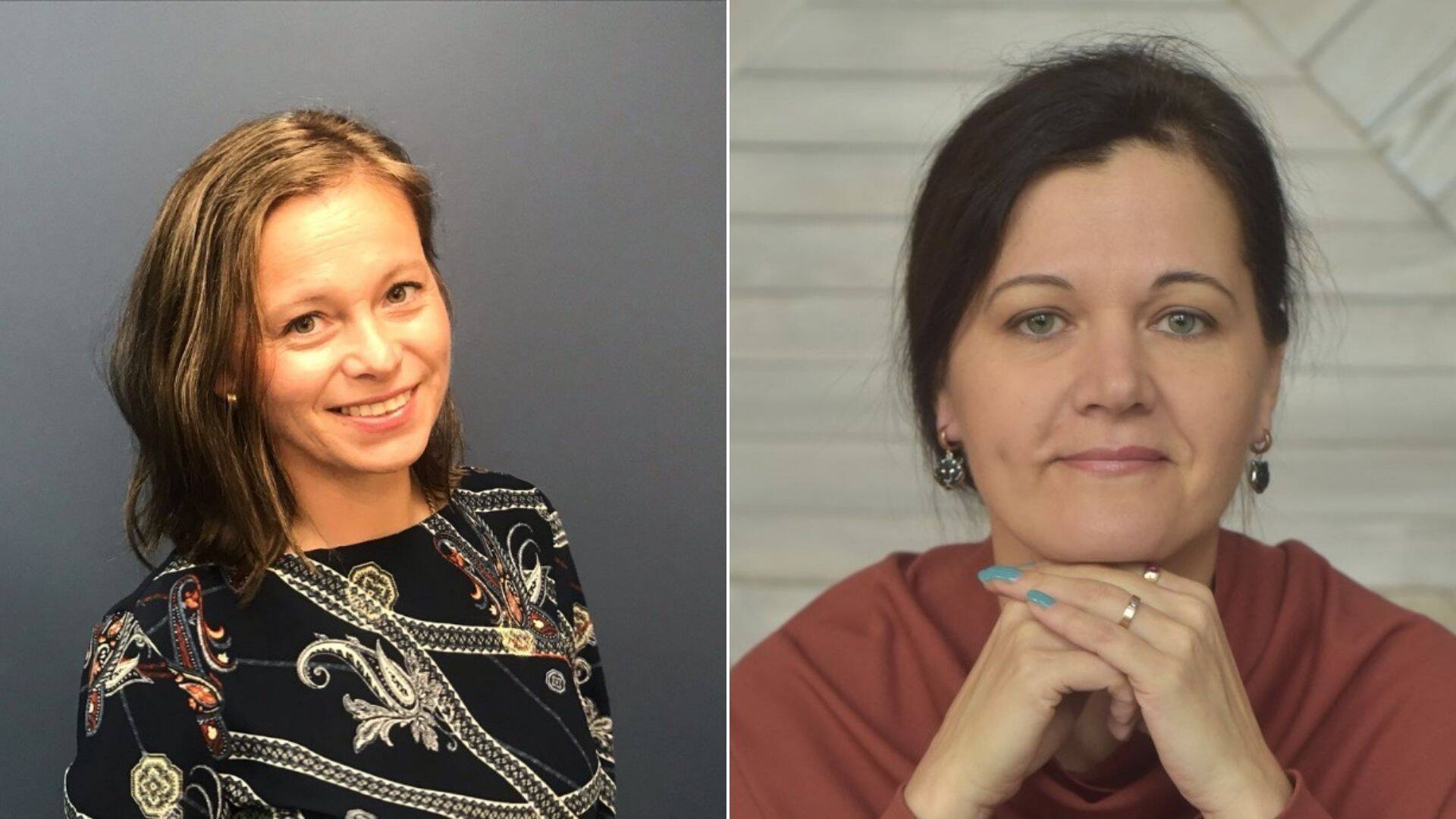 Vasakul Helo Tamme, Eesti personalijuhtide grupi looja ja eestvedaja LinkedInis; paremal Maarit Vabrit-Raadla, Personalijuhi grupi looja ja eestvedaja Facebookis