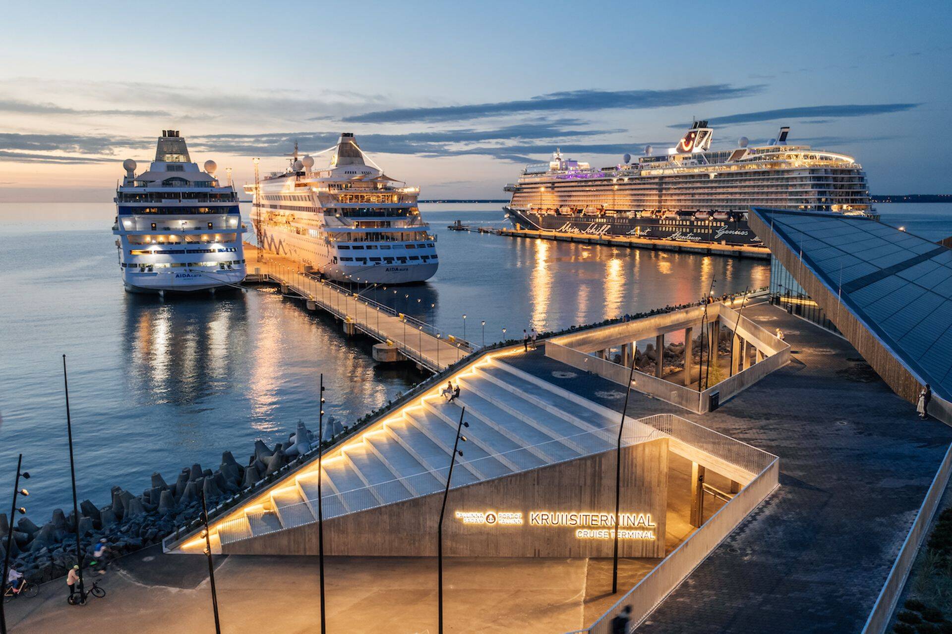 Eelmise aasta konkursil pärjati parimaks betoonehitiseks Tallinna sadama kruiisiterminal. Foto: Kaupo Kalda.