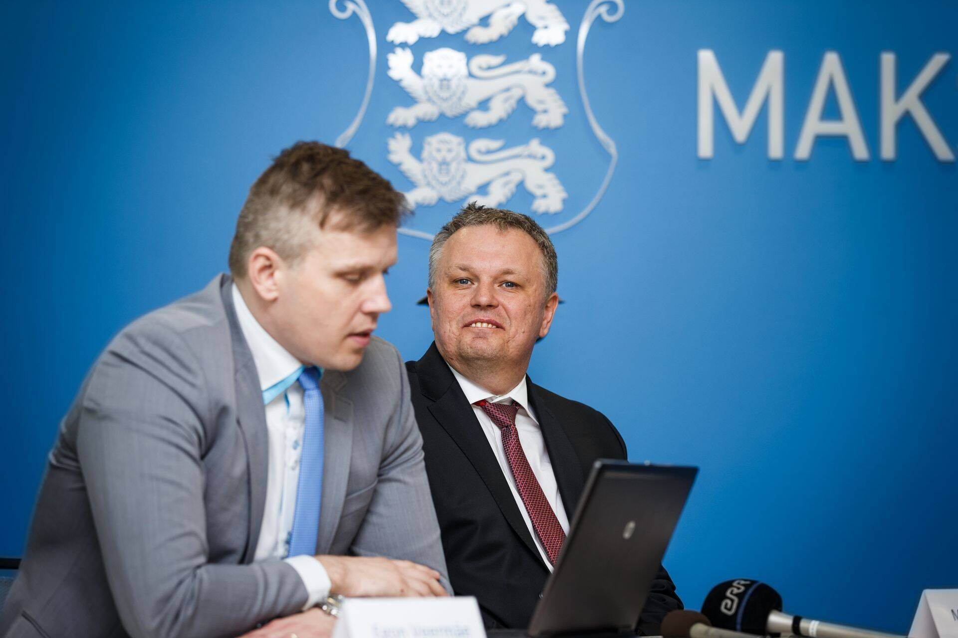 Maksu- ja tolliameti juhid Egon Veermäe ja Marek Helm.