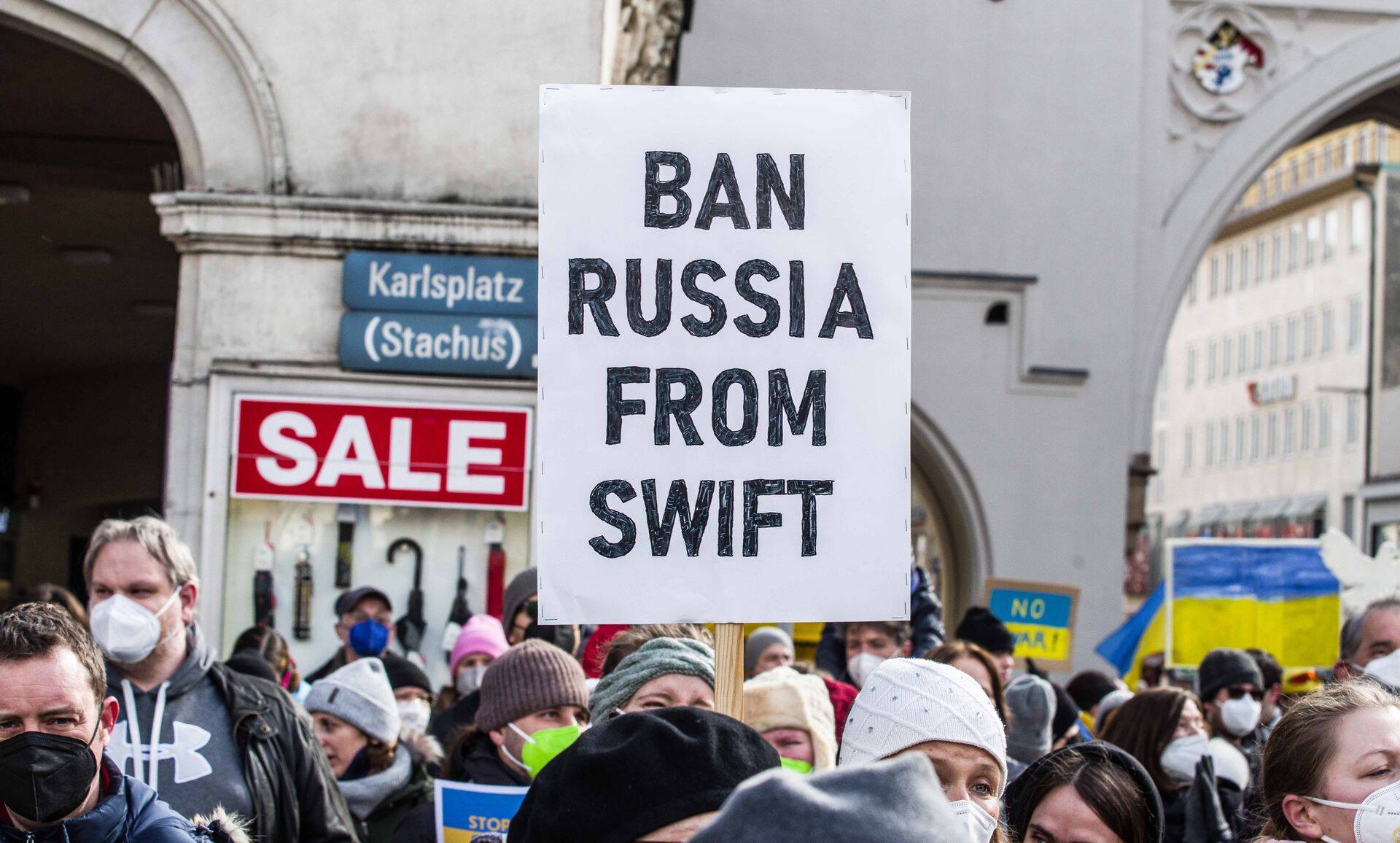 Протесты в Германии против вторжения в Украину. Иллюстративное фото.