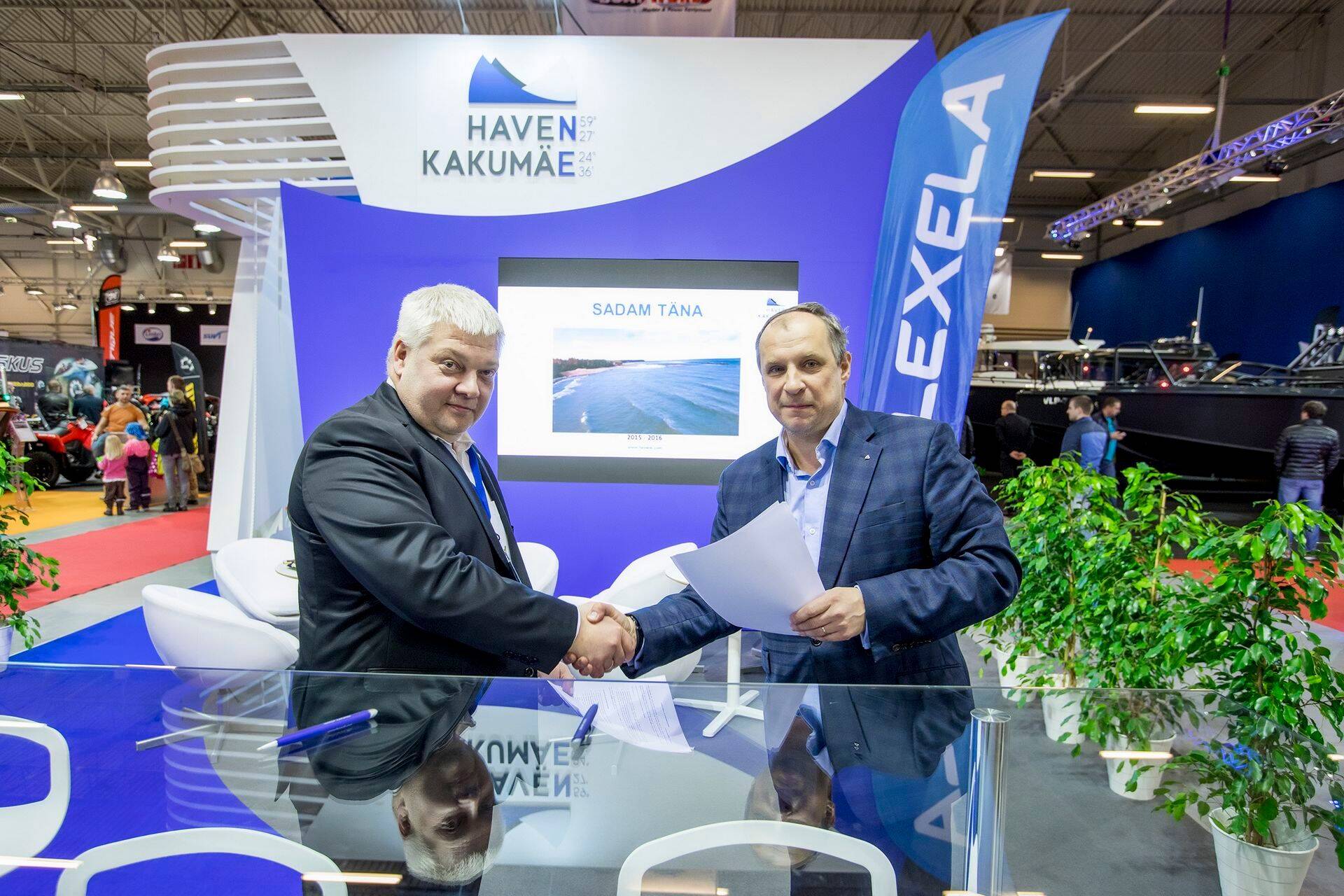 Vasakul Haven Kakumäe juhatuse esimees Neeme Kaarma ja paremal Alexela Oil juhatuse esimees Ain Kuusik