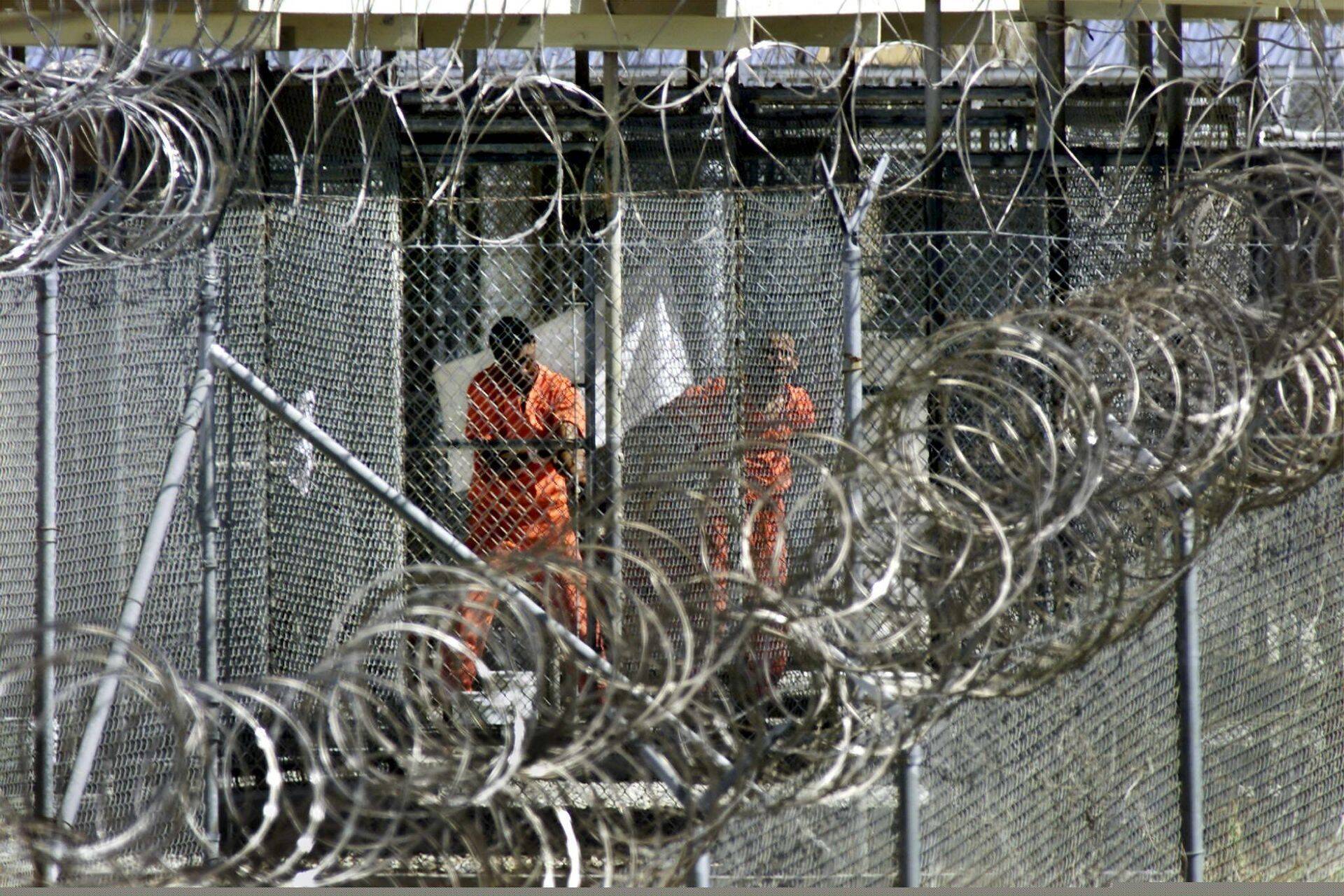 USA merejalaväebaas Camp X-Ray Guantanamo lahes.