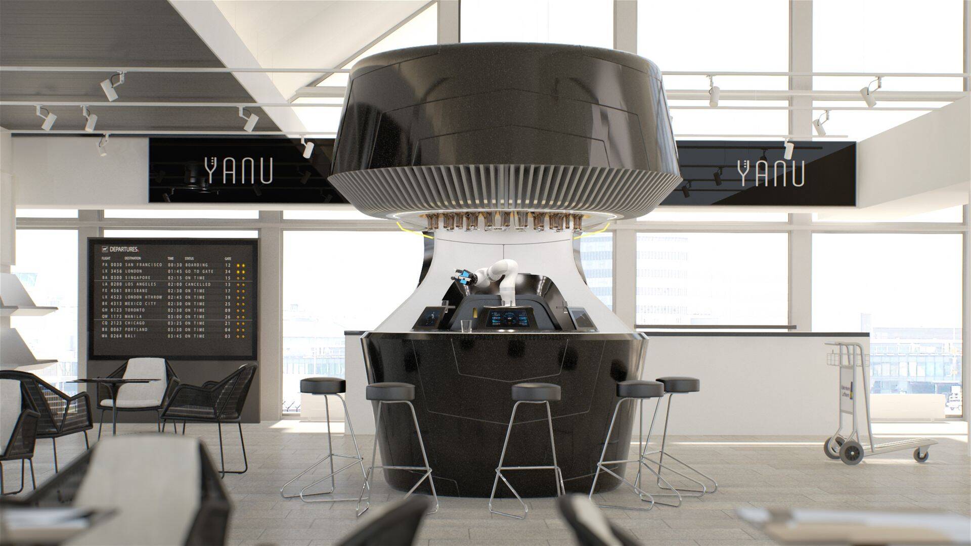 Yanu robotbaar segab kokteile 50 joogist ja ajab kliendiga ka juttu.