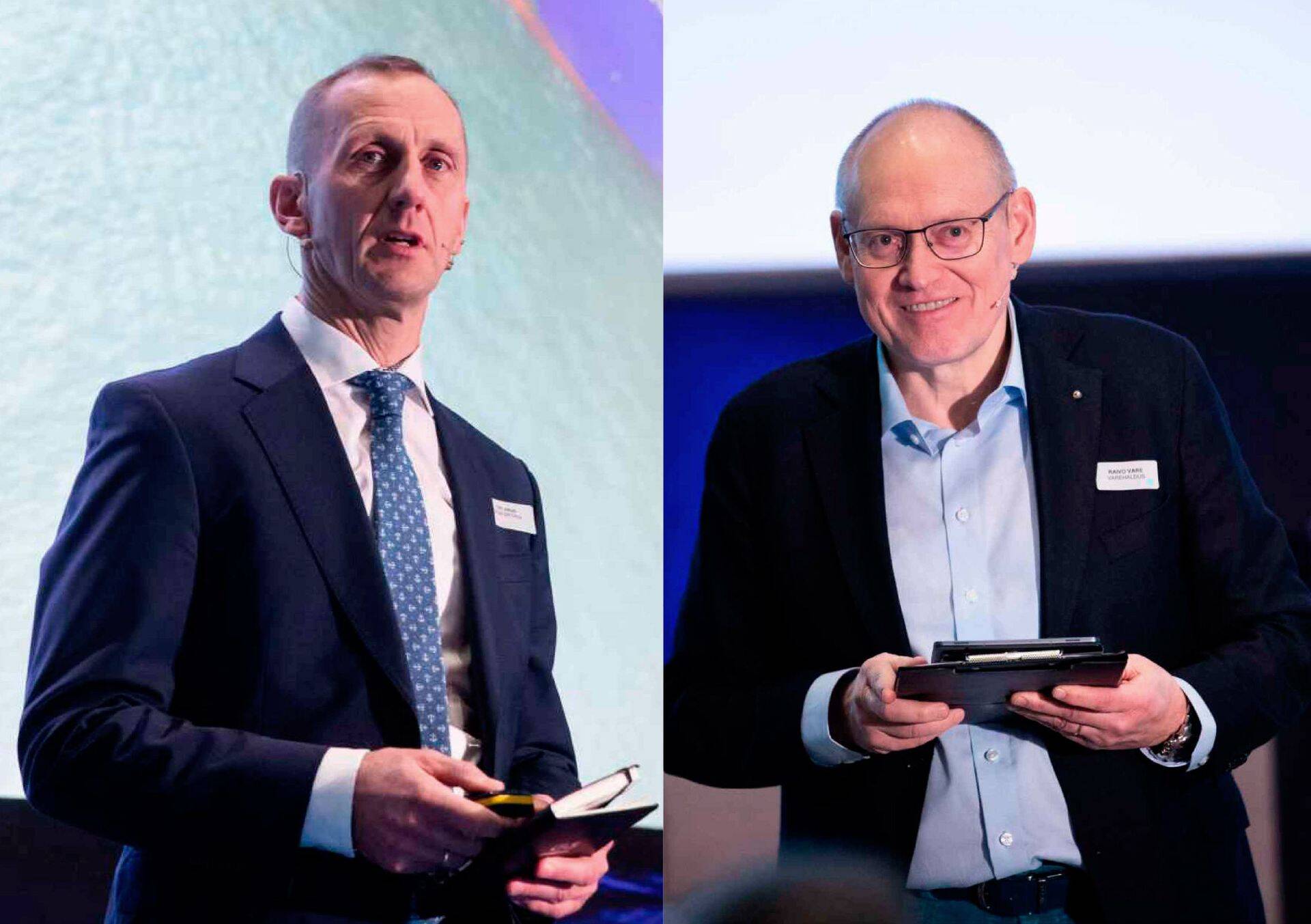 CF&S Estonia tegevjuht Tiit Arus ja majandusekspert Raivo Vare.