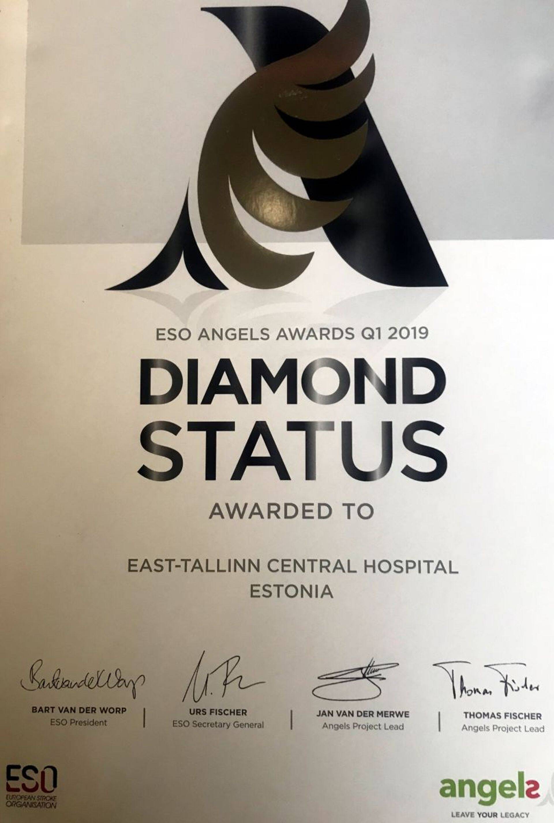 ESO Angels Award kvaliteediauhind.