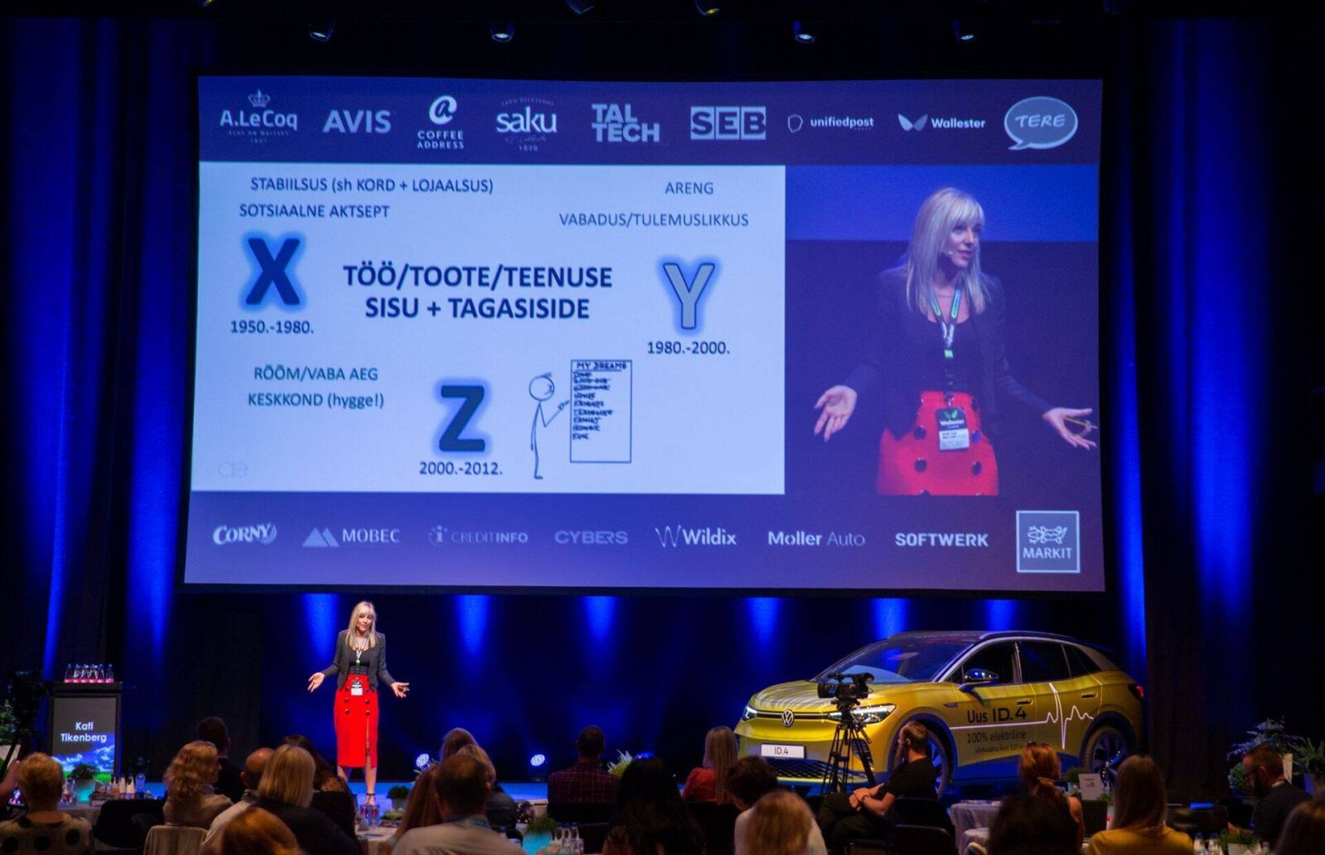 Koolituste ja konsultatsioonide ettevõtte Aeternumi eestvedaja ja kaasasutaja Kati Tikenberg esinemas Pärnu finantskonverentsil.
