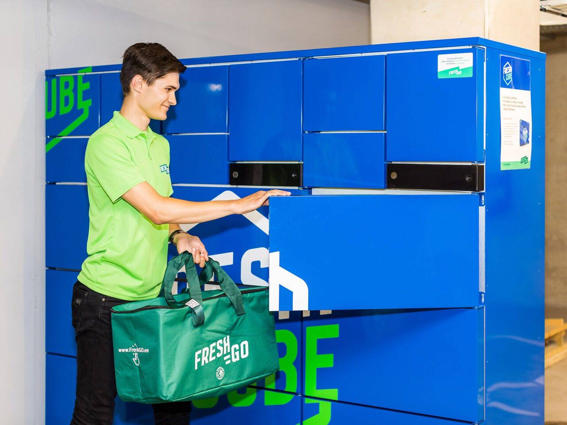 Freshgo uudne pakiautomaat Tallinnas.