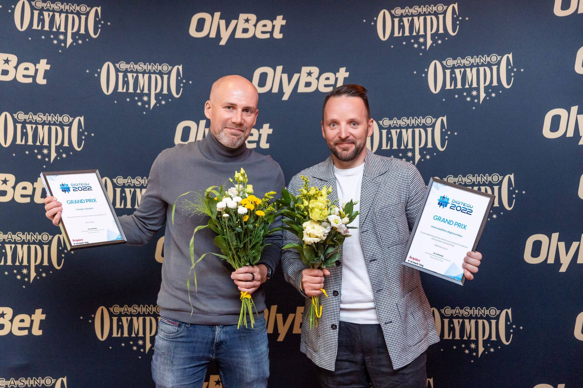 Aasta Digitegu 2022 Grand Prix võitjad Karl Pae ePPC Digitalist ja Riho Pihelpuu ADM-ist.