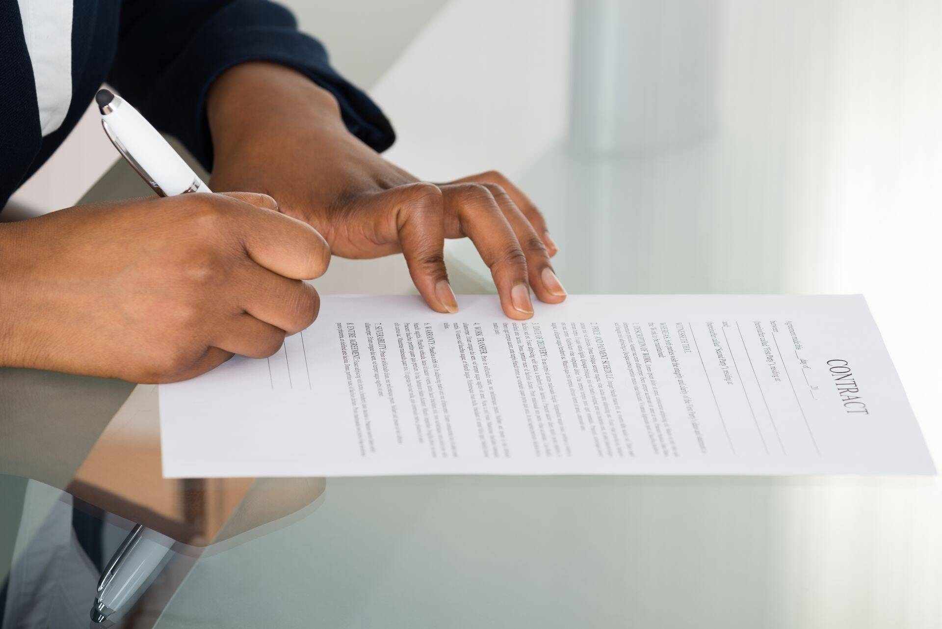 Person Signing Contract