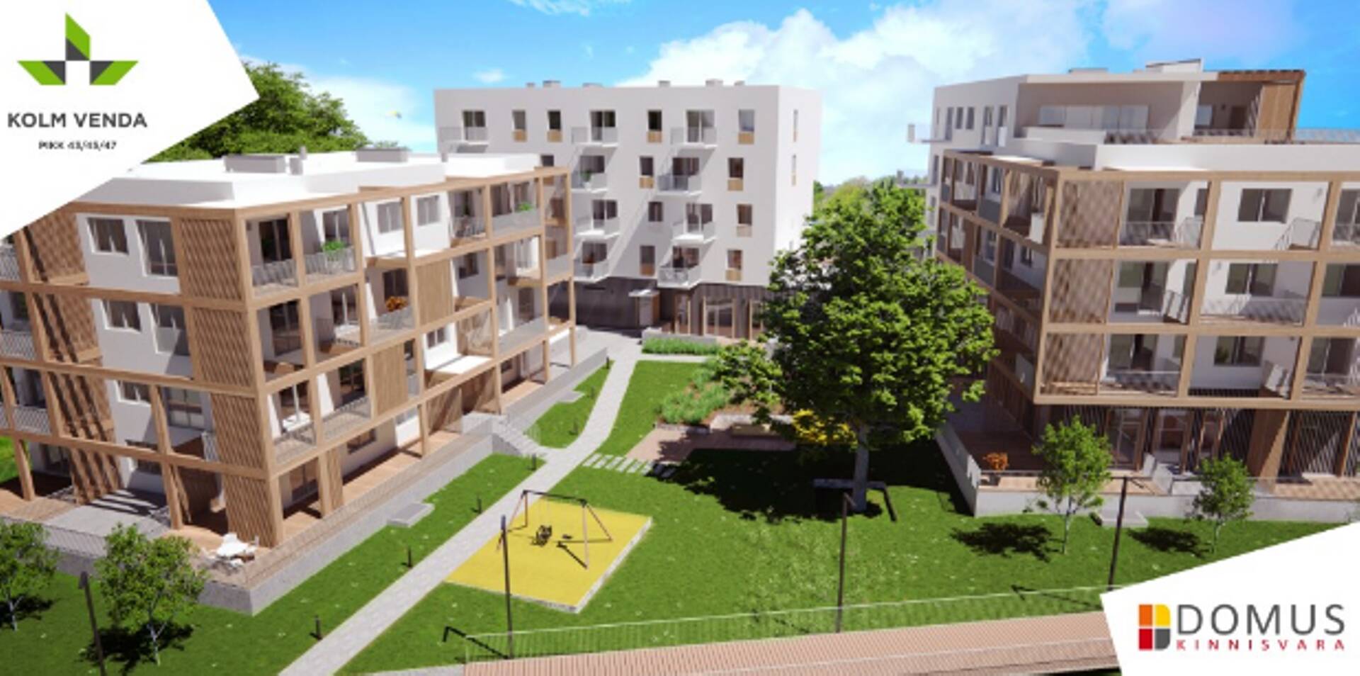 BIMi abil projekteeritud elamukompleks Kolm Venda Tartus Pikal tänaval