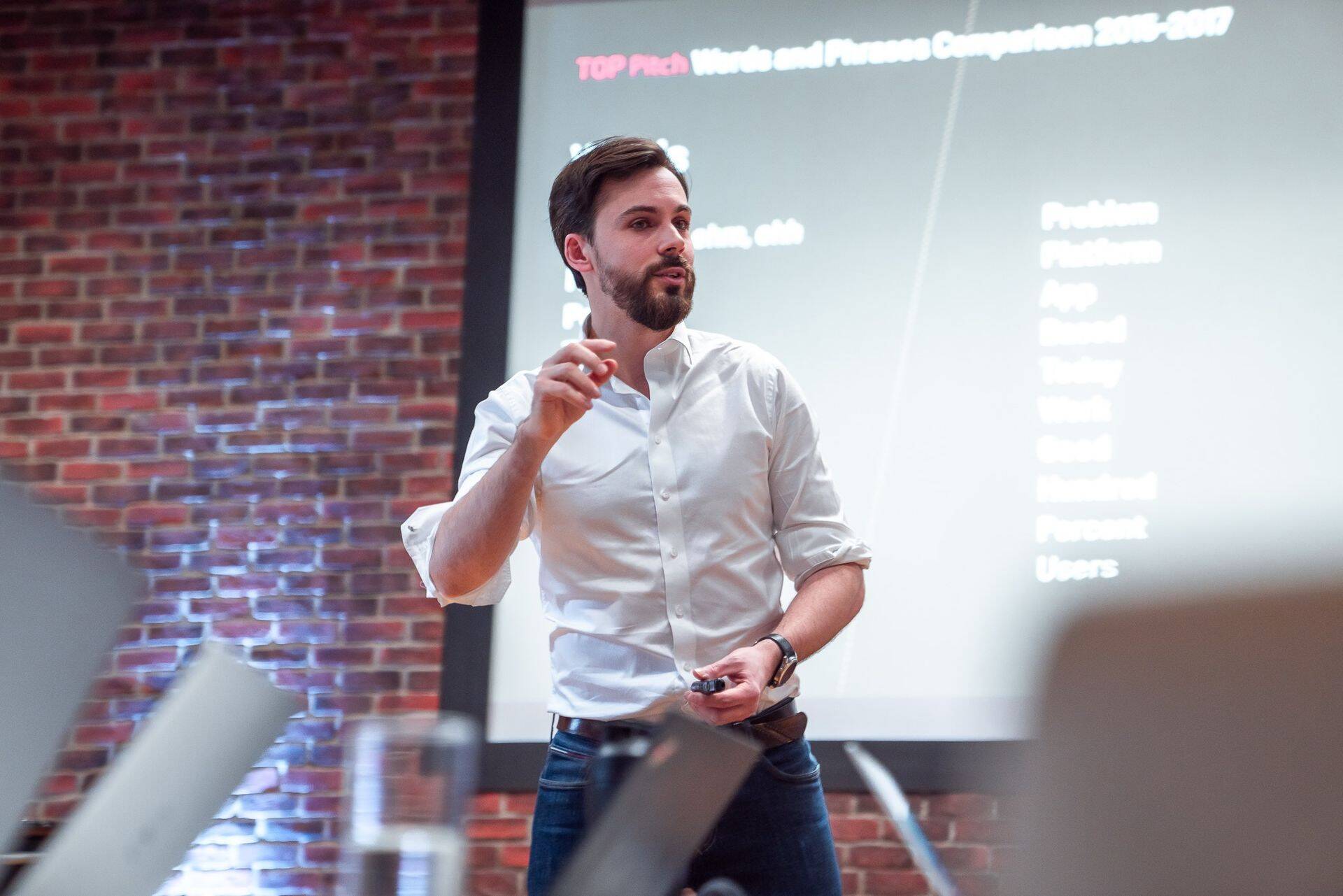 Gleb Maltsev has trained presenters for industry-wide pitching showcases such as Slush, Latitude59, TechChill and LOGIN.