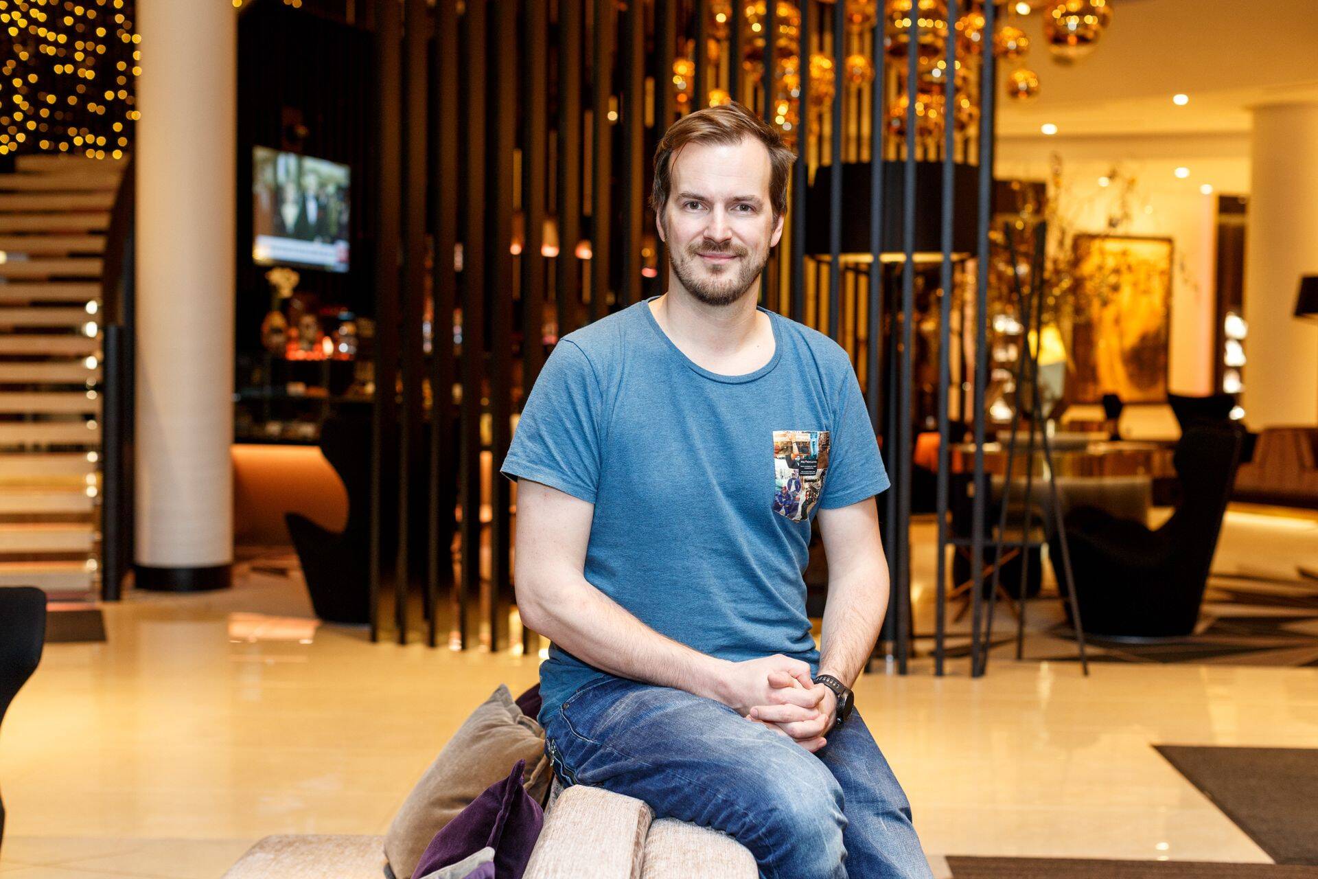 Wise'i (endise nimega Transferwise´i) asutaja Taavet Hinrikus Tallinnas hotellis Hilton.