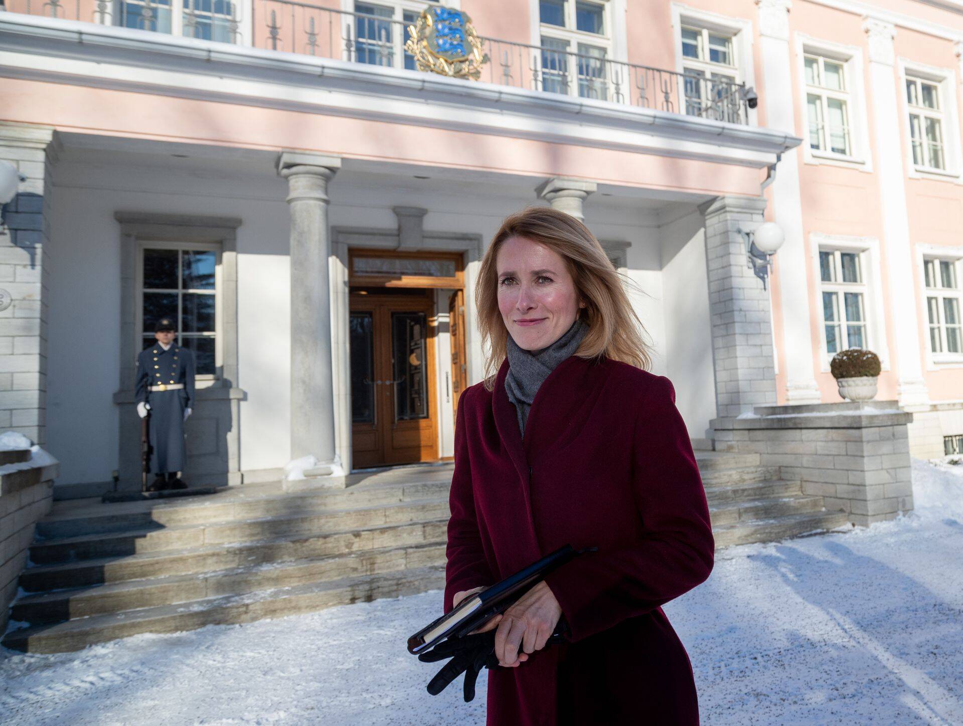 Tallinn, 06.03.2019Parlamendierakondade juhid pärast valimisi presidendi juures. Reformierakonna juht Kaja Kallas.President Kersti Kaljulaid is on Wednesday meeting with each of the chairpersons of all five political parties elected to the Riigikogu in succession, beginning with Kaja Kallas, chairwoman of the election-winning Reform Party.FOTO: MIHKEL MARIPUU/EESTI MEEDIA