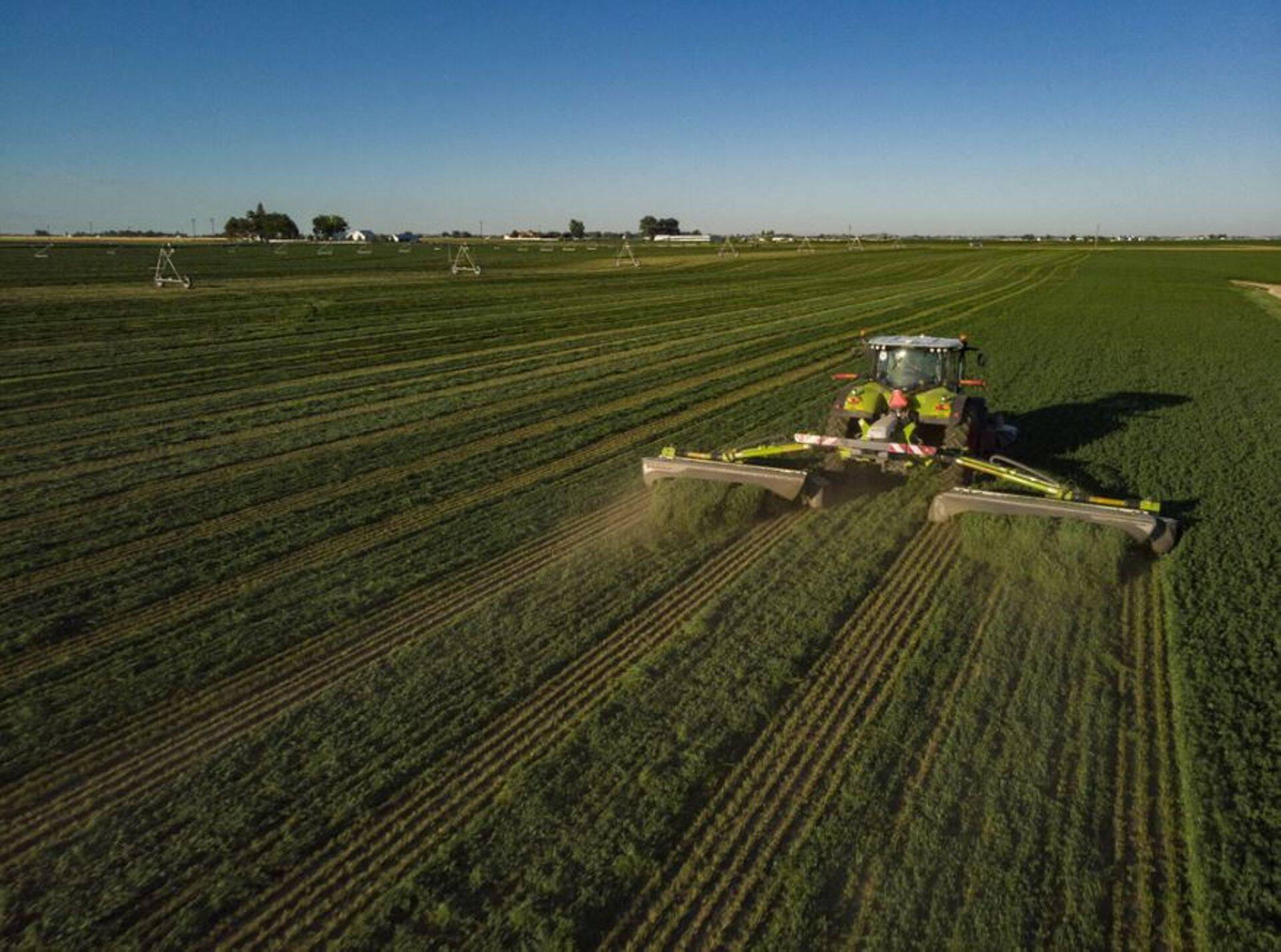 8 tunni jooksul niitis muljuriga masin kokku 141,1 hektarit lutserni