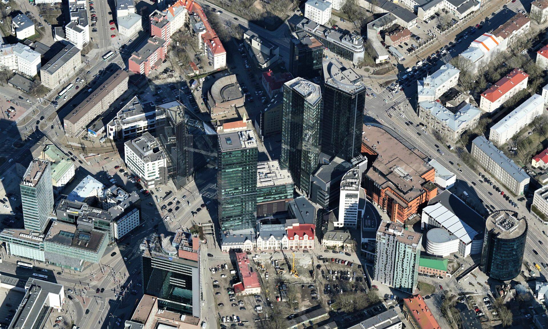 Piirkond Tallinna kesklinnas kaldaerofotol.
