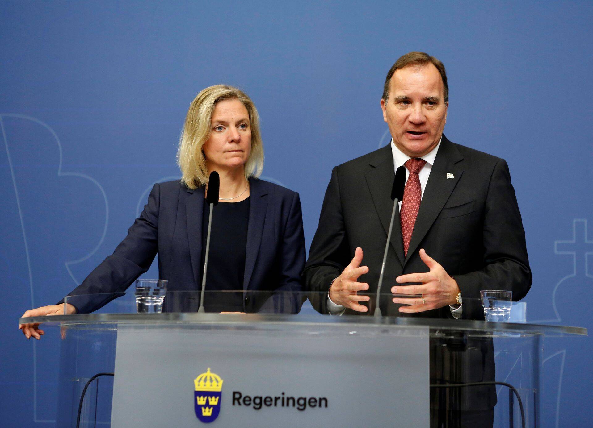 Rootsi rahandusminister Magdalena Andersson ja peaminister Stefan Löfven