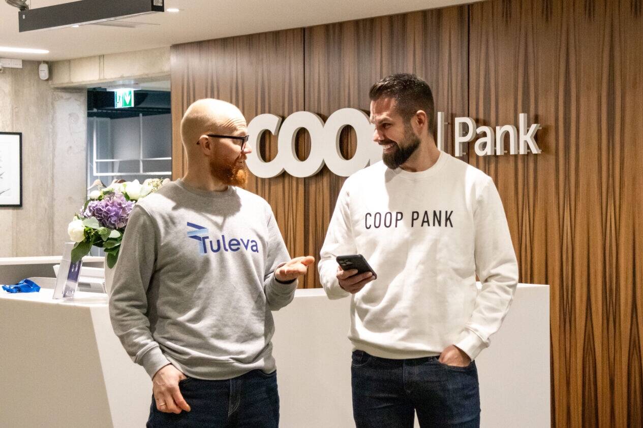 Tuleva juht Tõnu Pekk ja Coop Panga erakliendipanganduse juht Karel Parve.