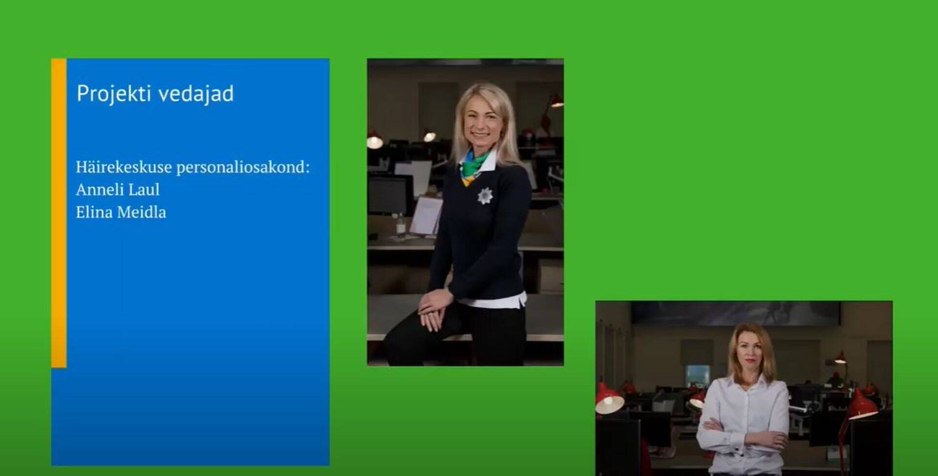 Kuvatõmmis Häirekeskuse parima personaliprojekti konkursile saadetud videoklipist.
