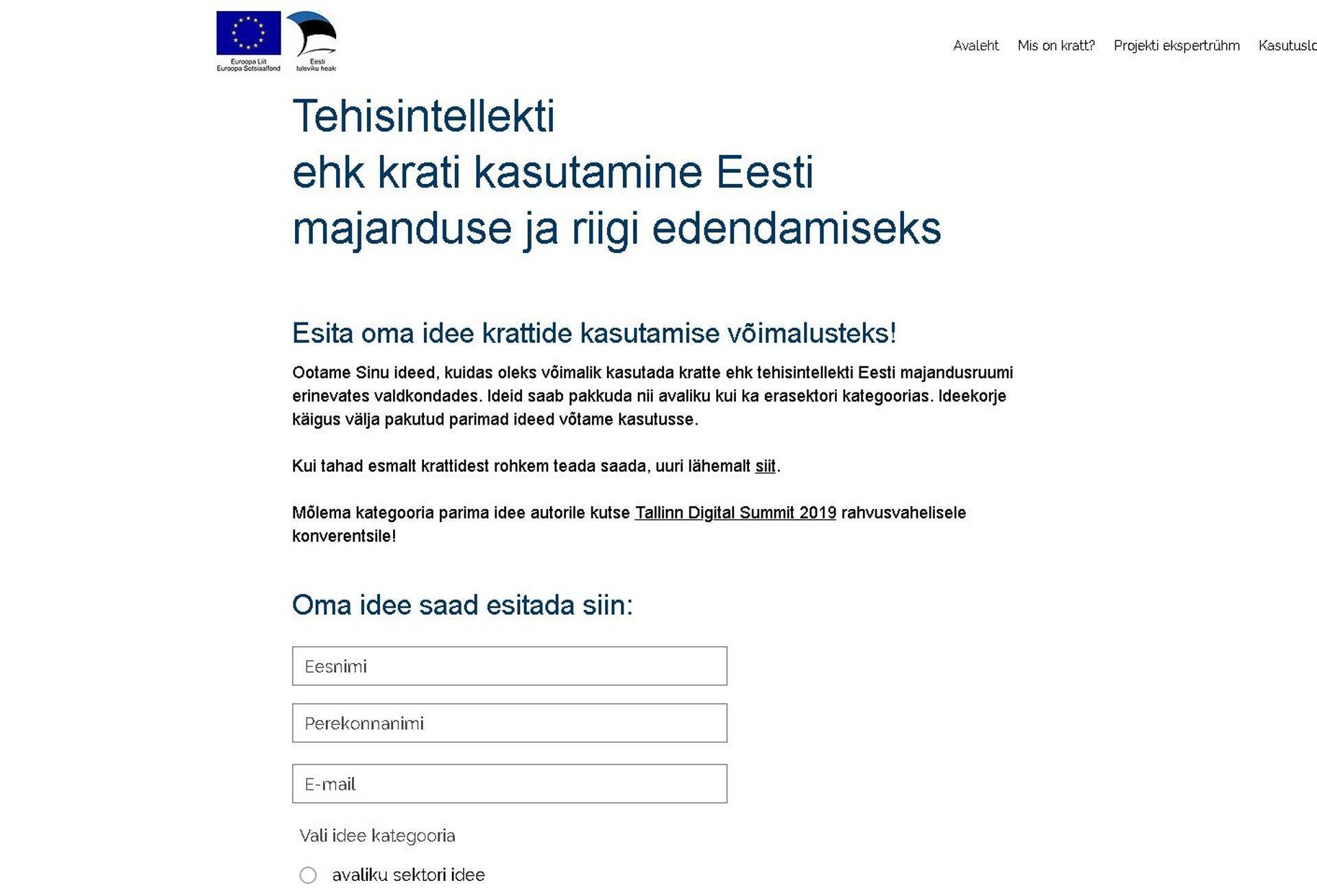Ideid tehisintellekti kasutamiseks saab esitada 10. veebruarini.